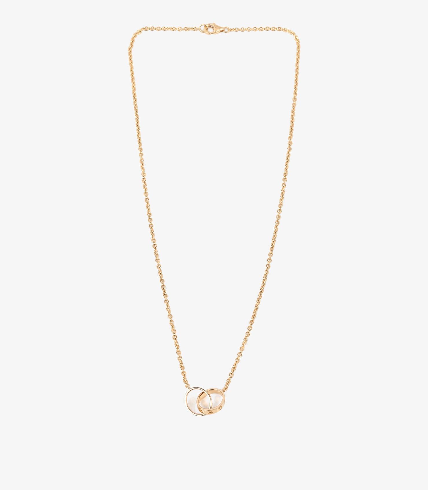 Cartier 18ct Yellow Gold Baby Love Necklace For Sale 1