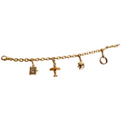 Cartier 18 Carat Yellow Gold Charm Bracelet