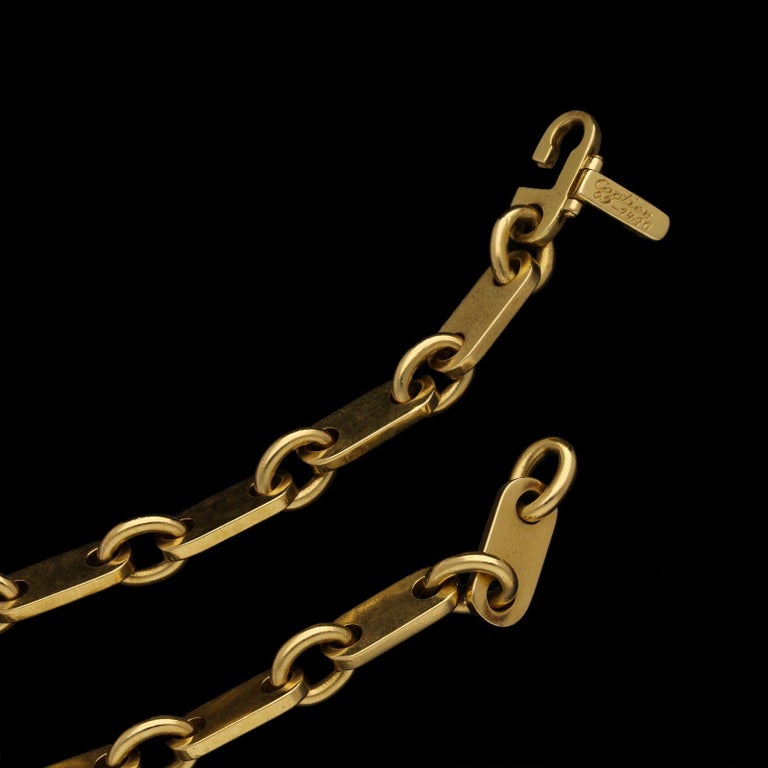 Cartier 18ct Yellow Gold Fidelity Link Chain Necklace, Circa 1990s For