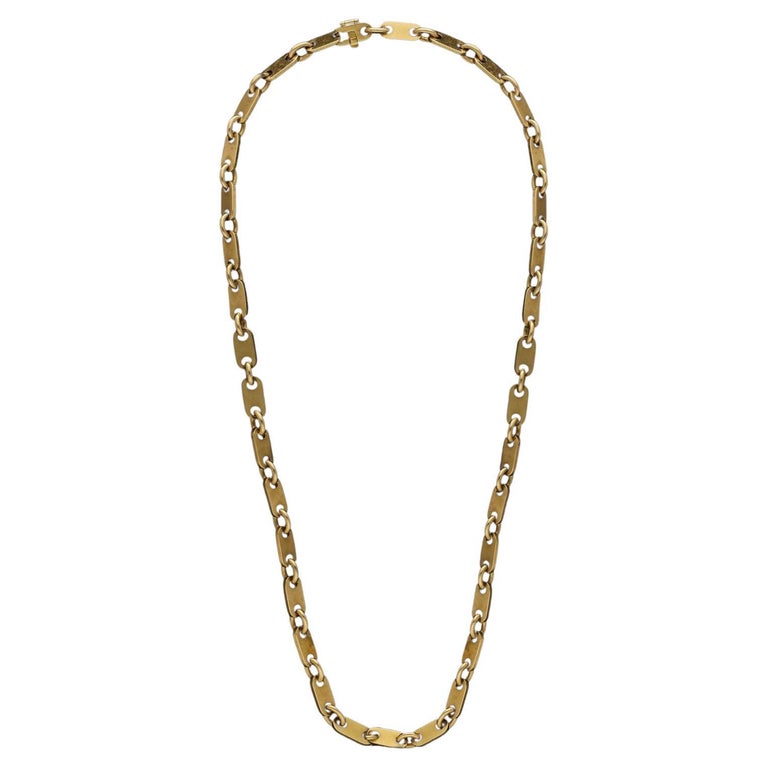 Cartier 18ct Yellow Gold Fidelity Link Chain Necklace, Circa 1990s For ...