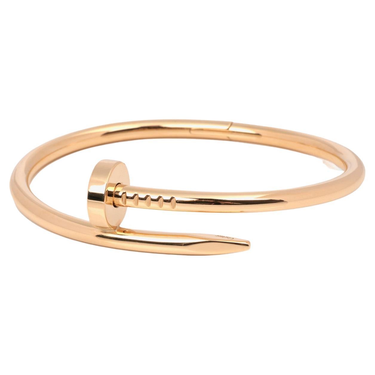 Cartier Juste Un Clou Yellow Gold Bracelet Size 21 at 1stDibs juste