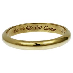Cartier 18 Karat Gelbgold Damen-Hochzeitsring Größe 'I
