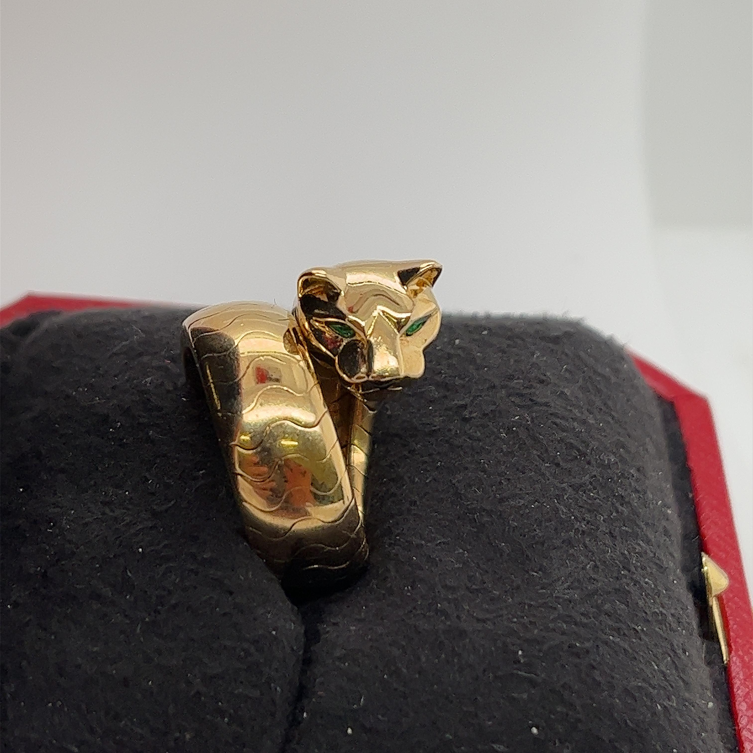 Cartier 18ct Yellow Gold Lakarda Wrap Panthere Ring 5