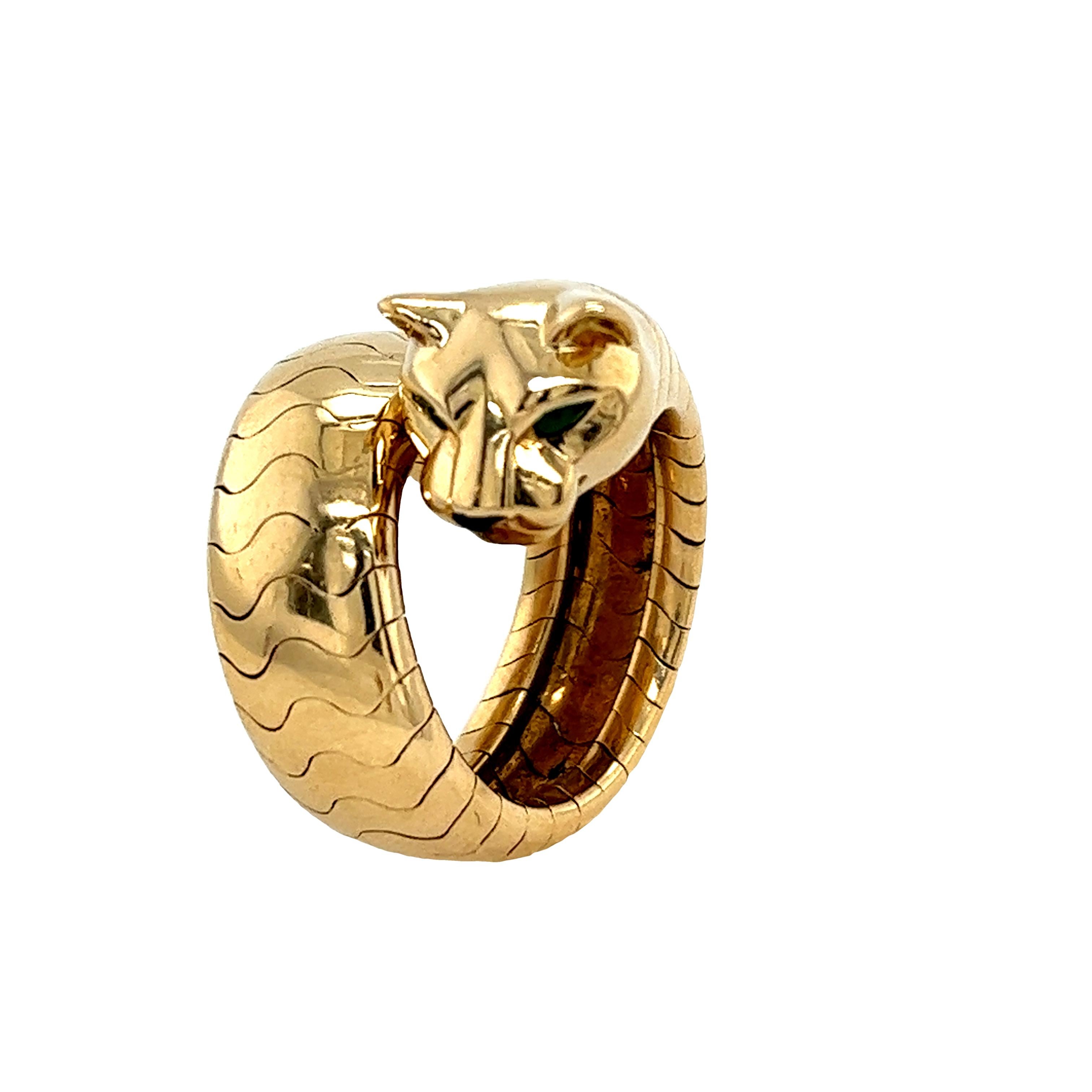 Cartier 18ct Yellow Gold Lakarda Wrap Panthere Ring 4