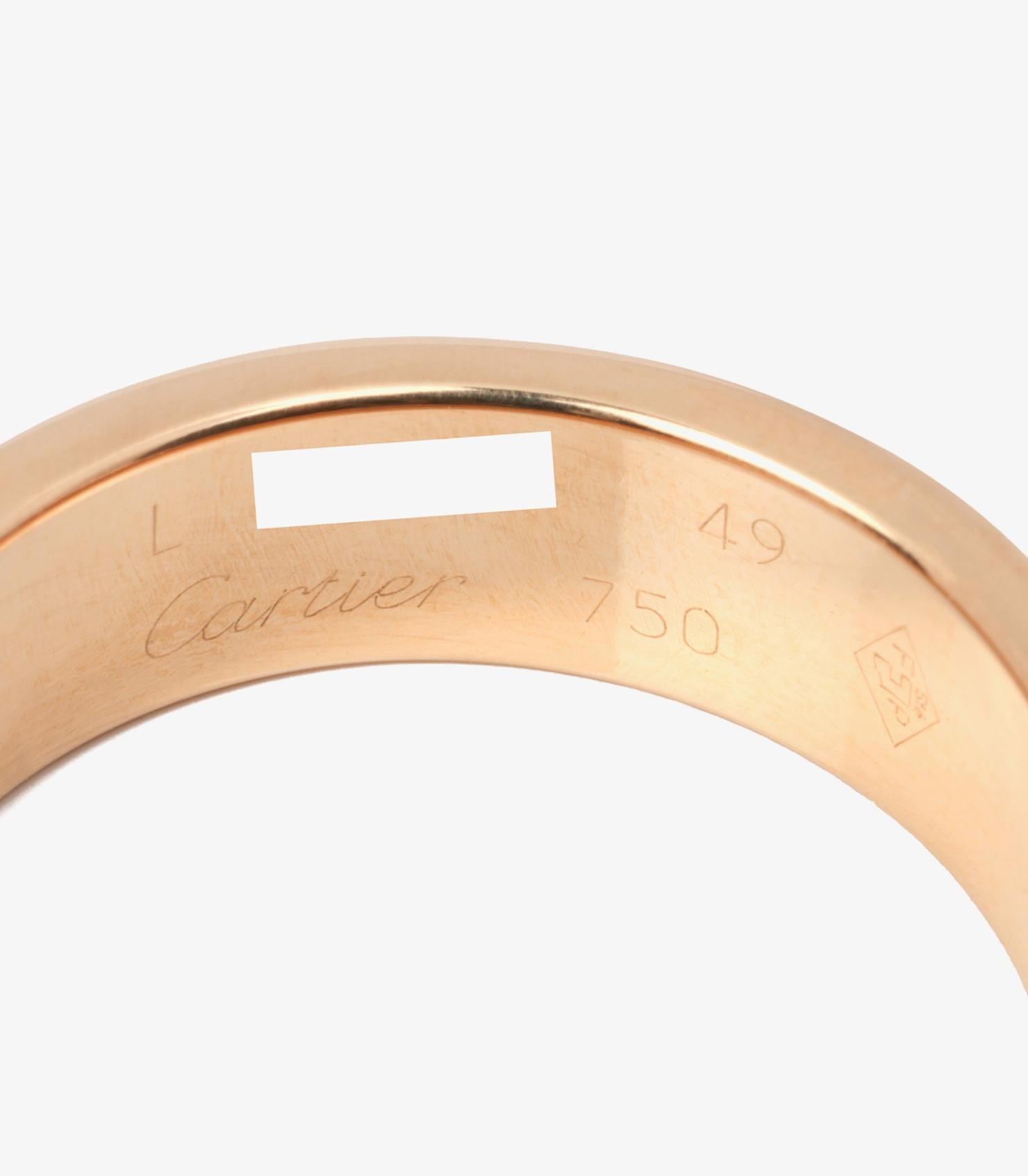 Cartier 18ct Yellow Gold Love Band Ring In Excellent Condition In Bishop's Stortford, Hertfordshire