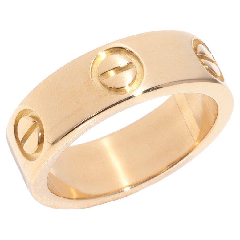 Cartier: 18 Karat Gelbgold Love Band-Ring