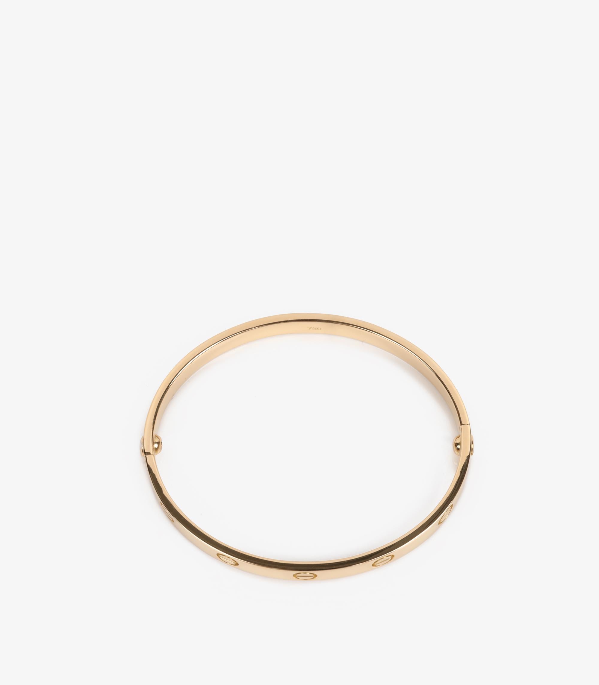 Cartier Bracelet Love Bangle 17 cm en or jaune 18 carats Unisexe en vente