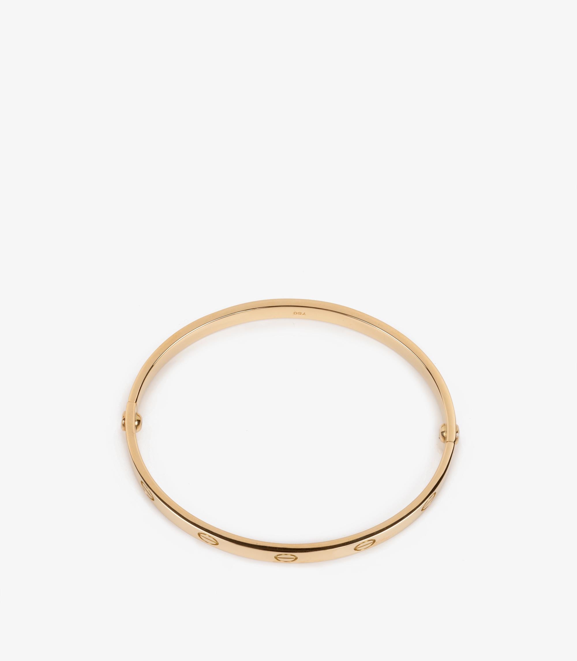 Cartier Bangle Love in oro giallo 18ct 18cm in vendita 1