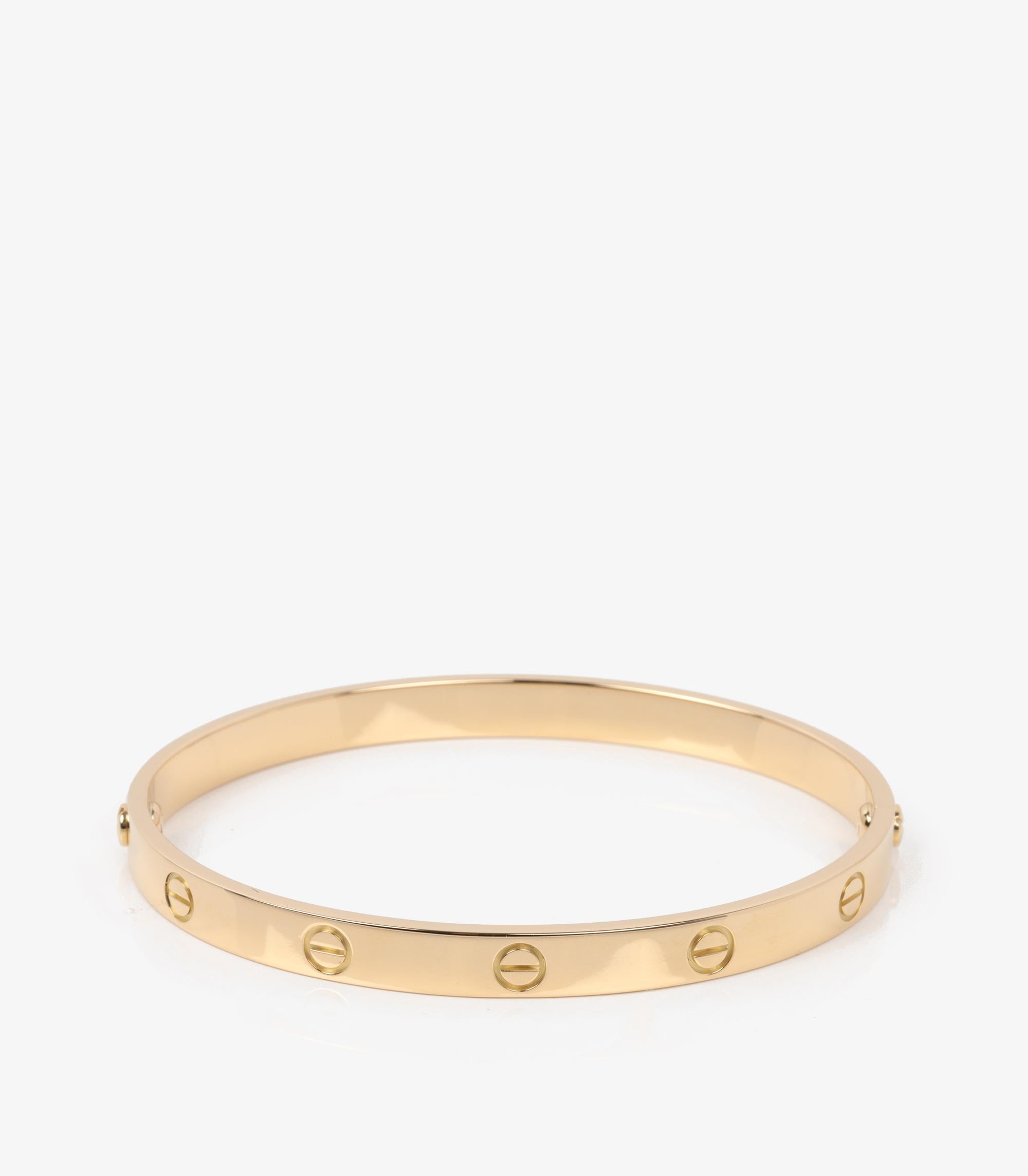 da uomo o donna Cartier Bangle Love in oro giallo 18ct 20cm