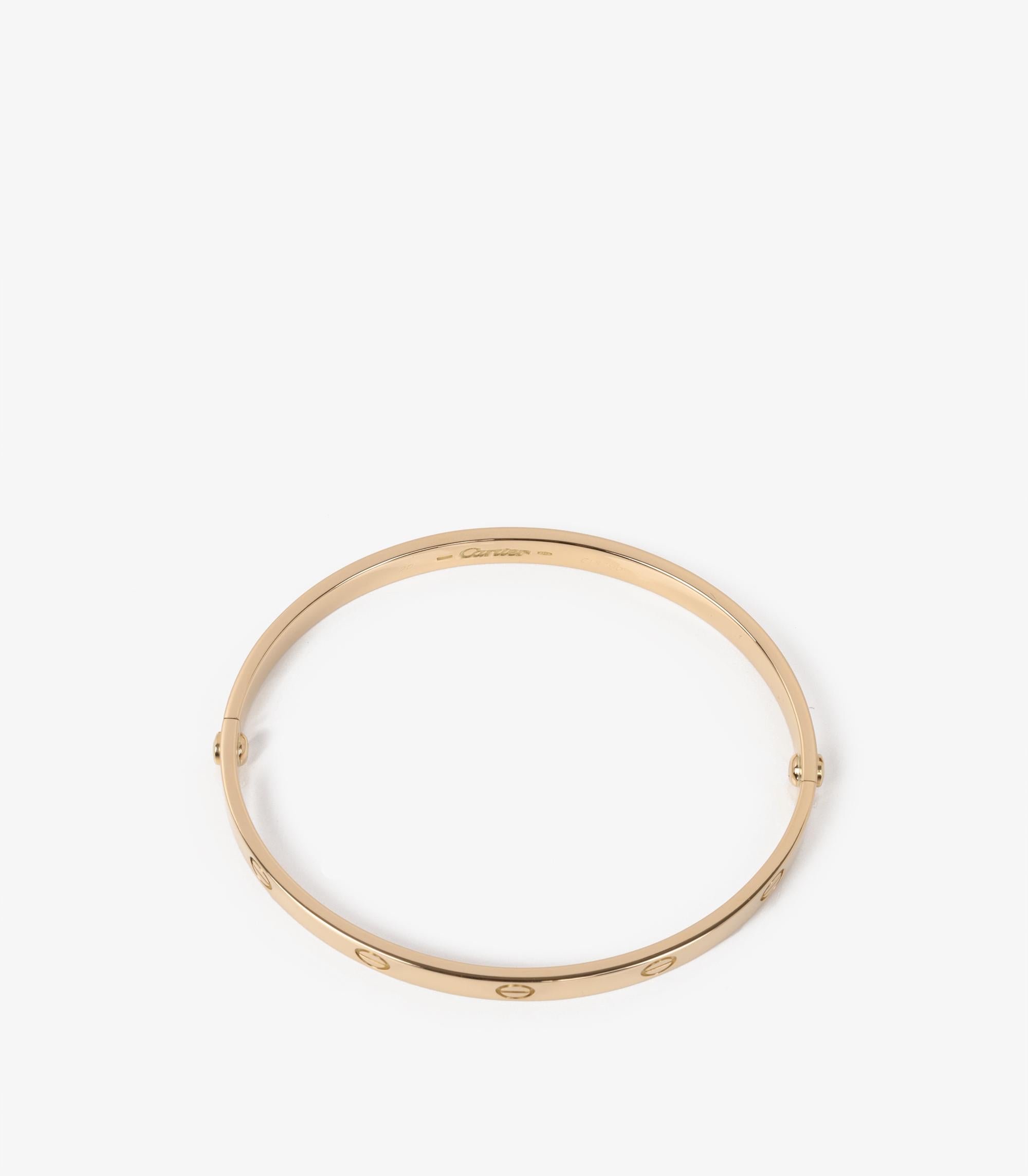 Cartier Bangle Love in oro giallo 18ct 20cm 2