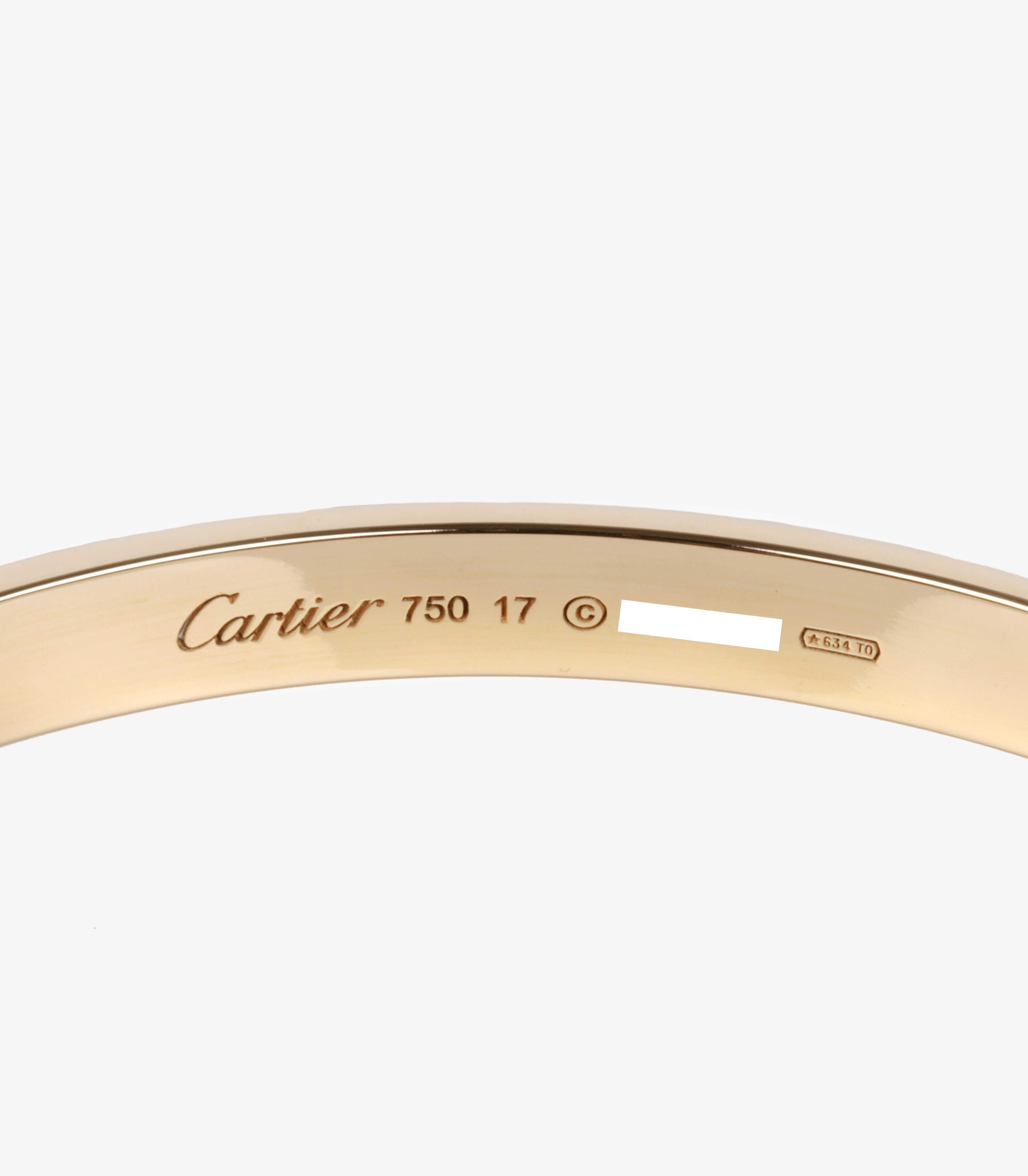 Cartier Love-Armreif aus 18 Karat Gelbgold im Zustand „Hervorragend“ im Angebot in Bishop's Stortford, Hertfordshire