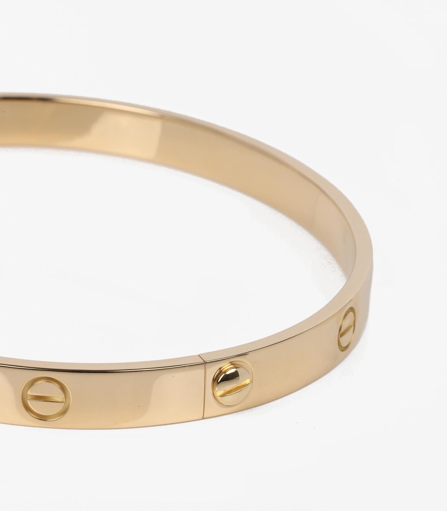 Cartier Love-Armreif aus 18 Karat Gelbgold für Damen oder Herren
