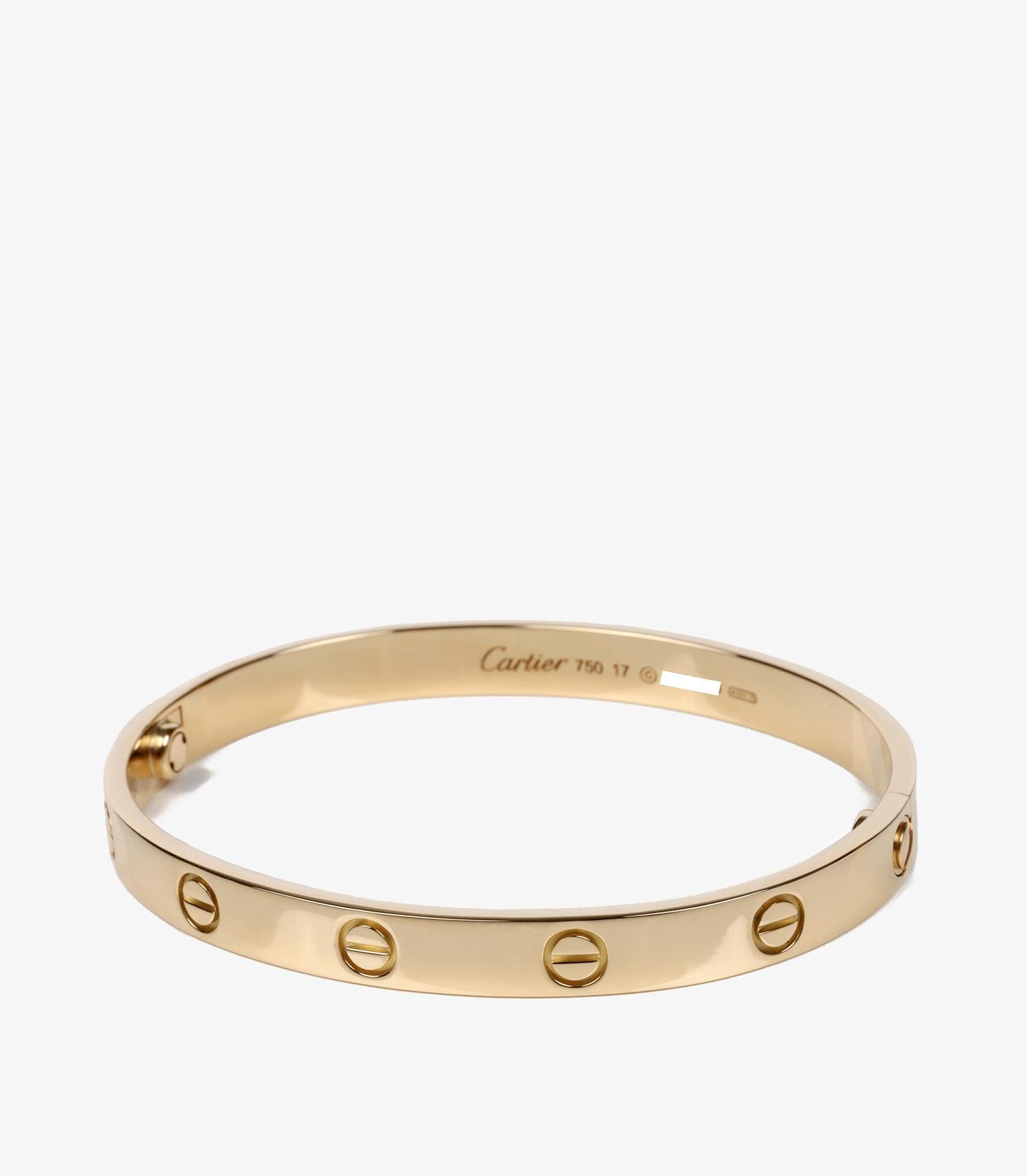 Cartier Love-Armreif aus 18 Karat Gelbgold für Damen oder Herren im Angebot