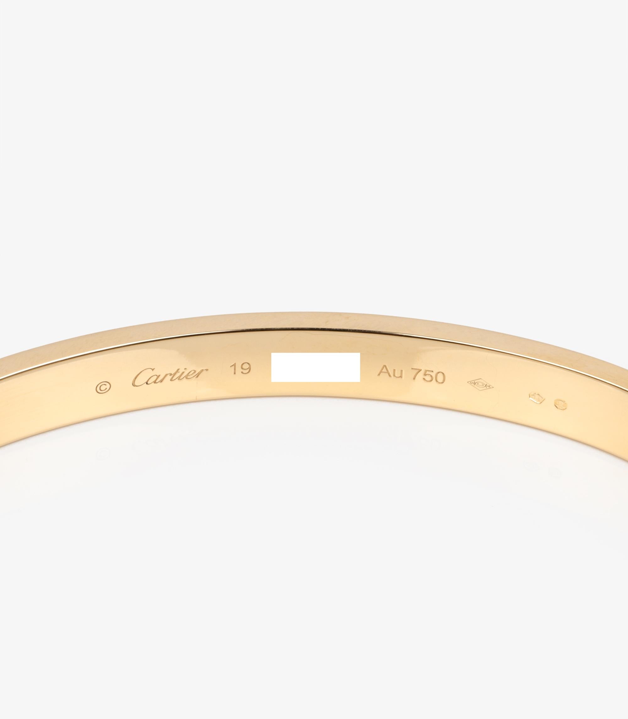 Cartier Love-Armreif aus 18 Karat Gelbgold für Damen oder Herren