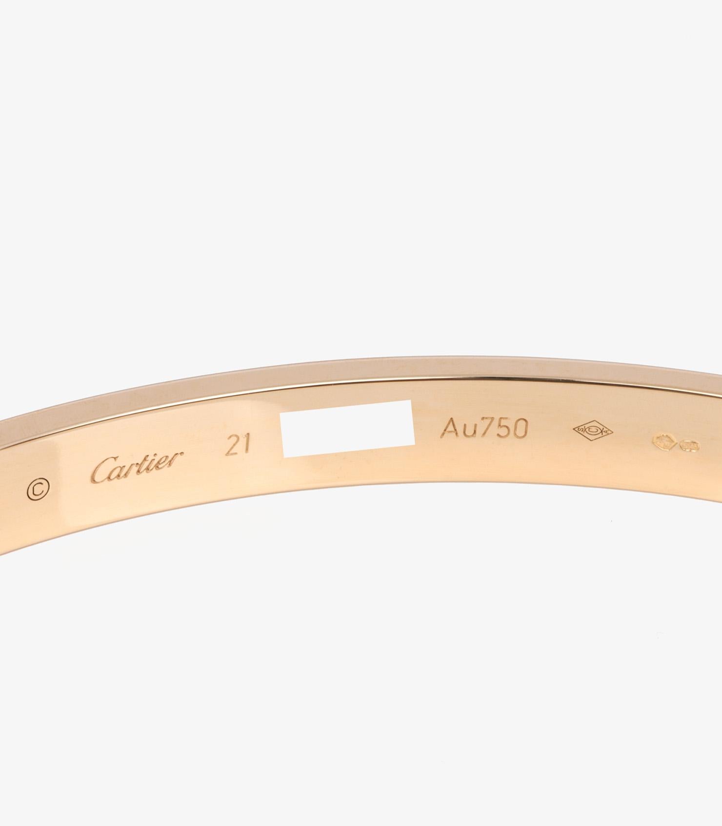 Cartier 18ct Yellow Gold Love Bangle In Excellent Condition In Bishop's Stortford, Hertfordshire