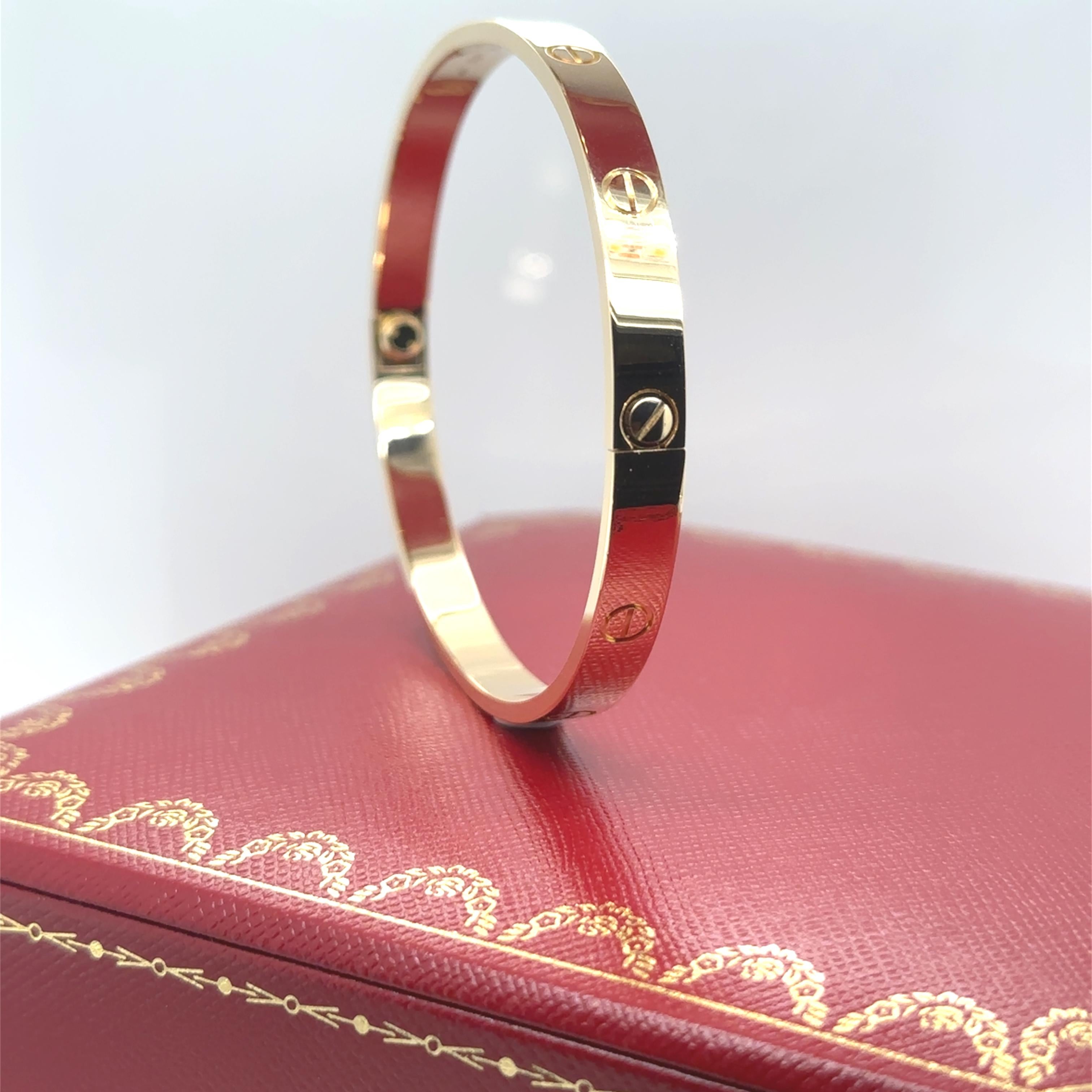 Cartier 18ct Oro Amarillo Pulsera Amor Modelo Clásico 39.06g en venta 4