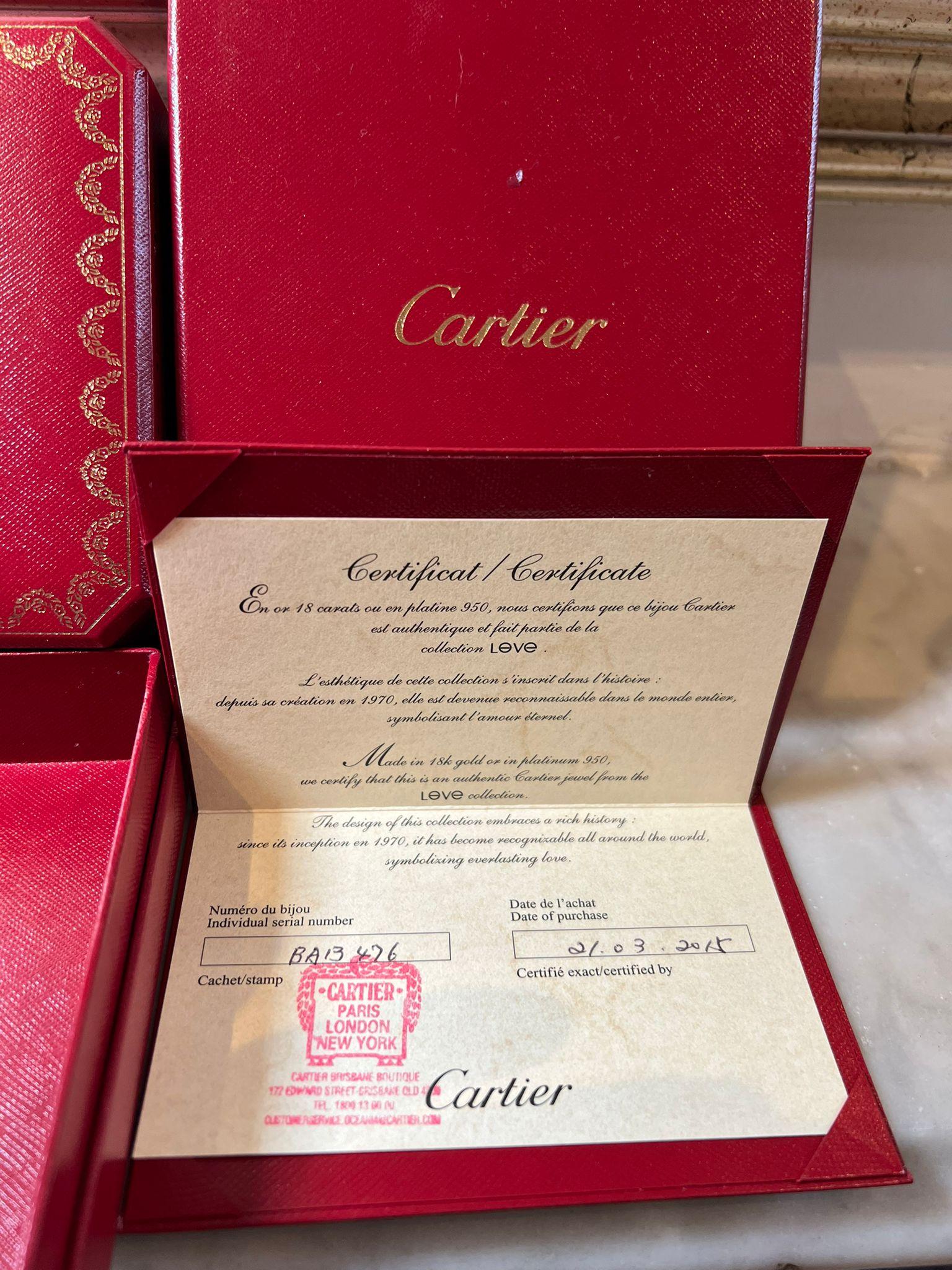 Cartier 18ct Oro Amarillo Pulsera Amor Modelo Clásico 39.06g en venta 5