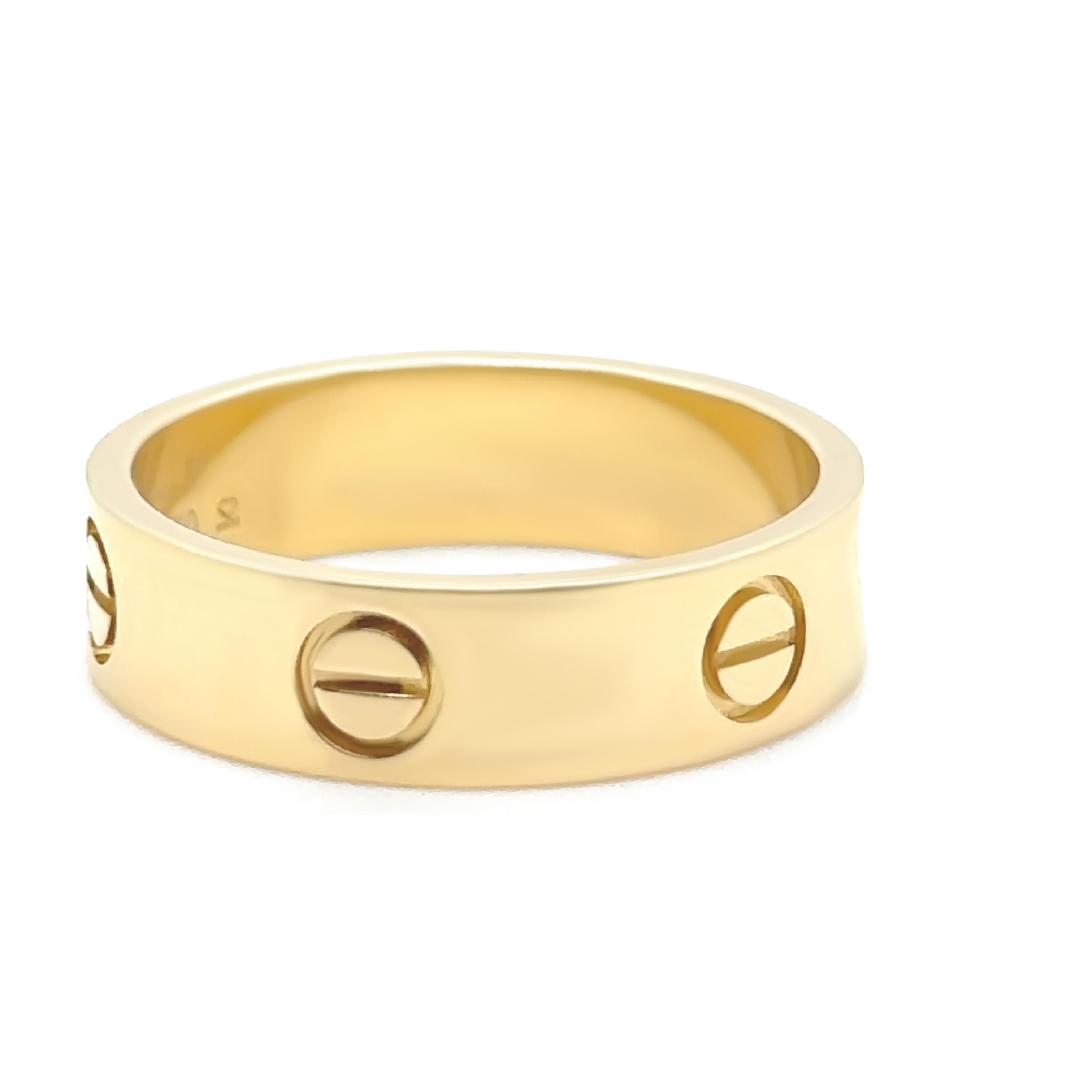 Cartier 18ct Yellow Gold Love Ring 6.55g In Excellent Condition In SYDNEY, NSW