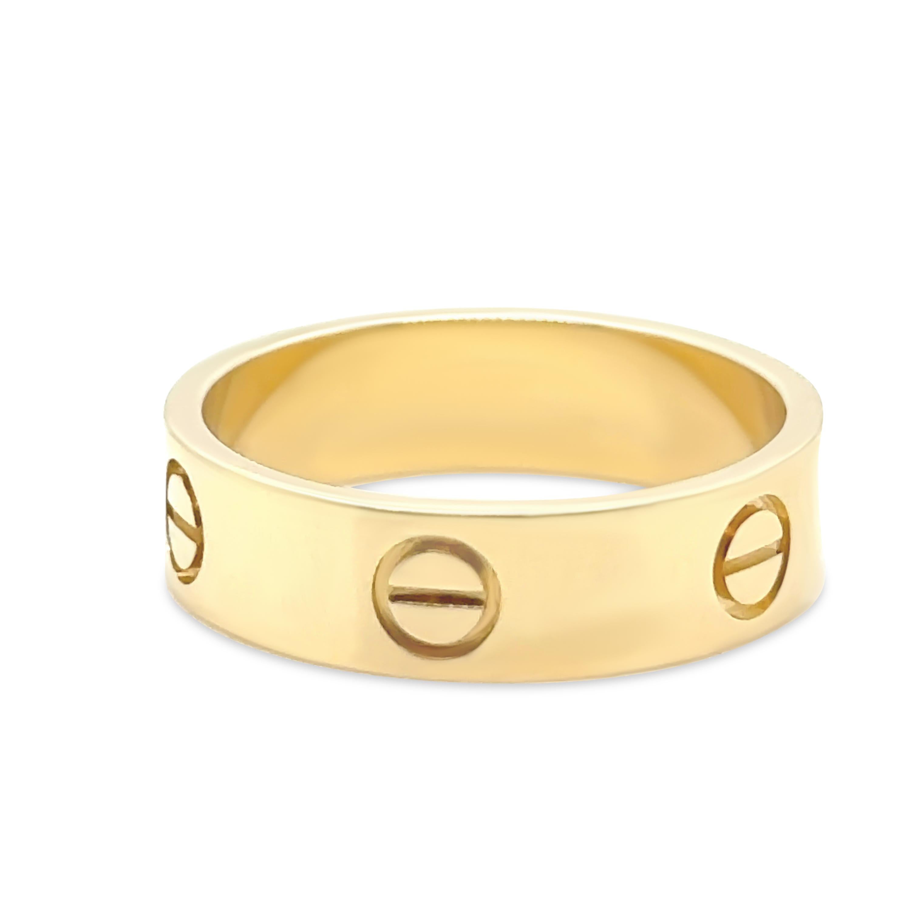 Women's Cartier 18ct Yellow Gold Love Ring 6.55g