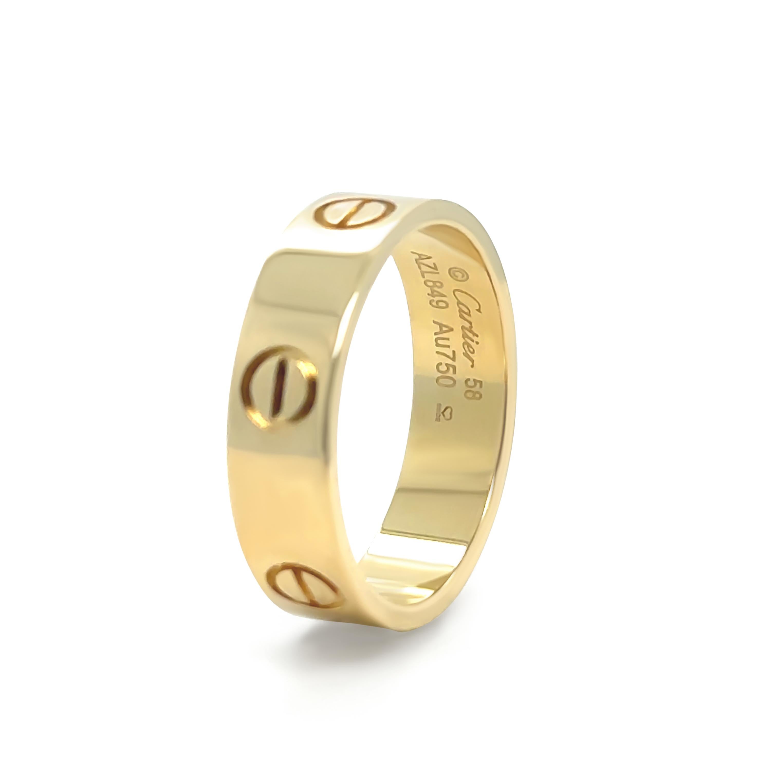 Cartier 18ct Yellow Gold Love Ring 6.55g 1