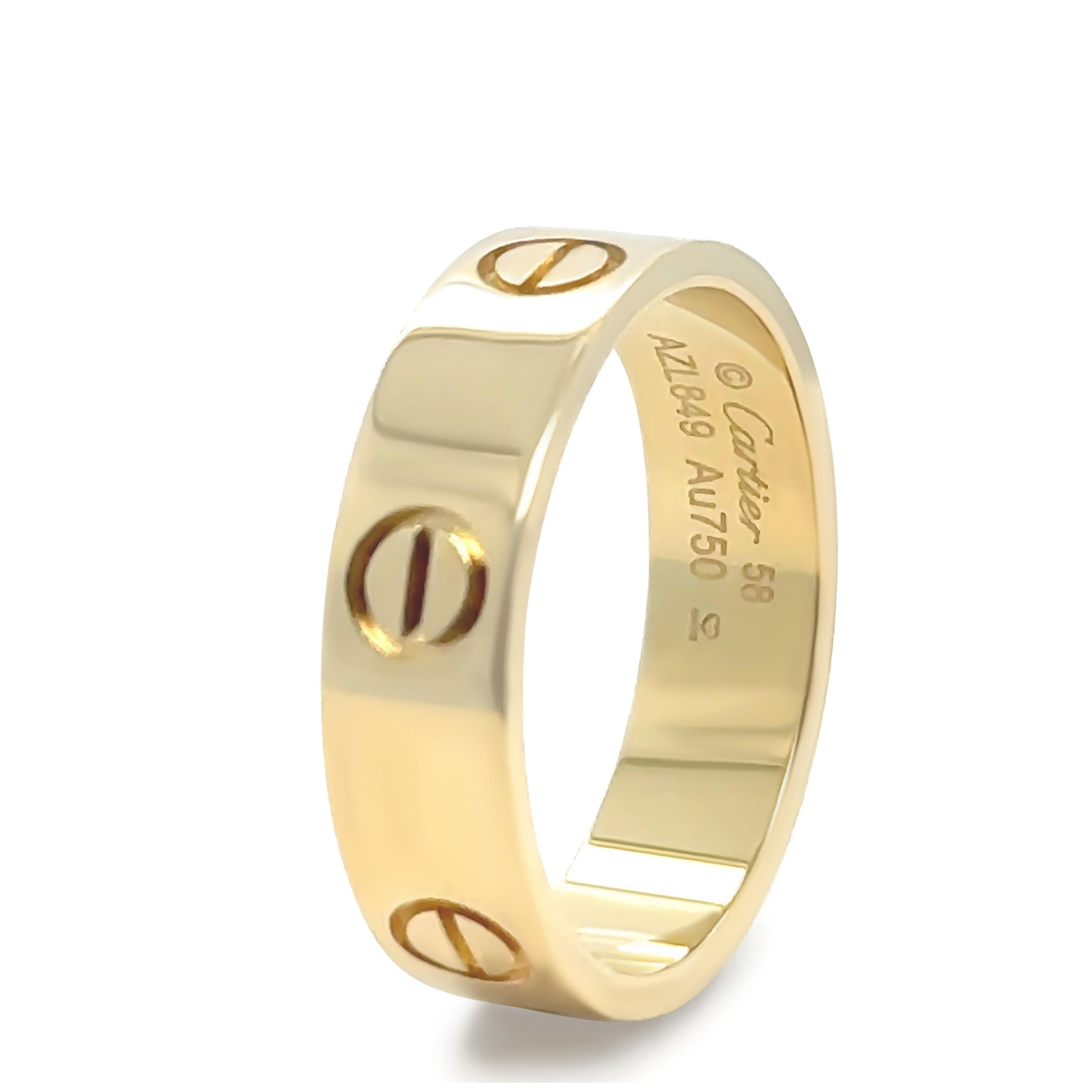 Cartier 18ct Yellow Gold Love Ring 6.55g 3