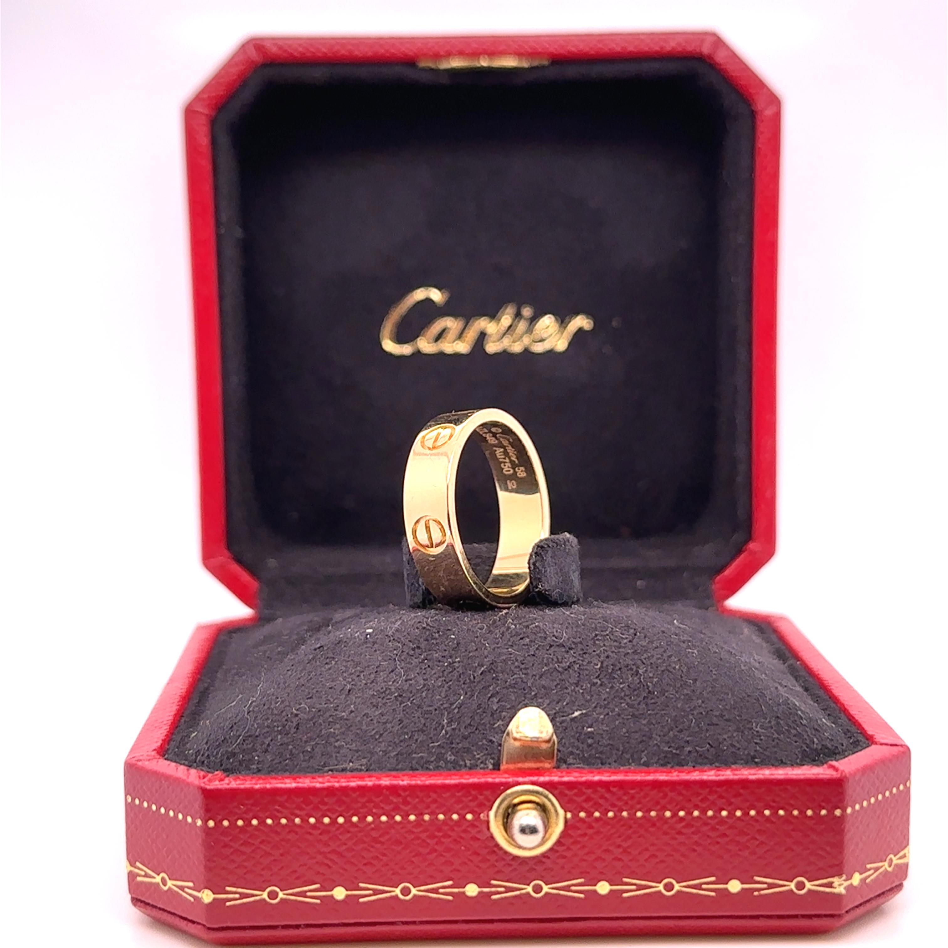 Cartier 18ct Yellow Gold Love Ring 6.55g 5