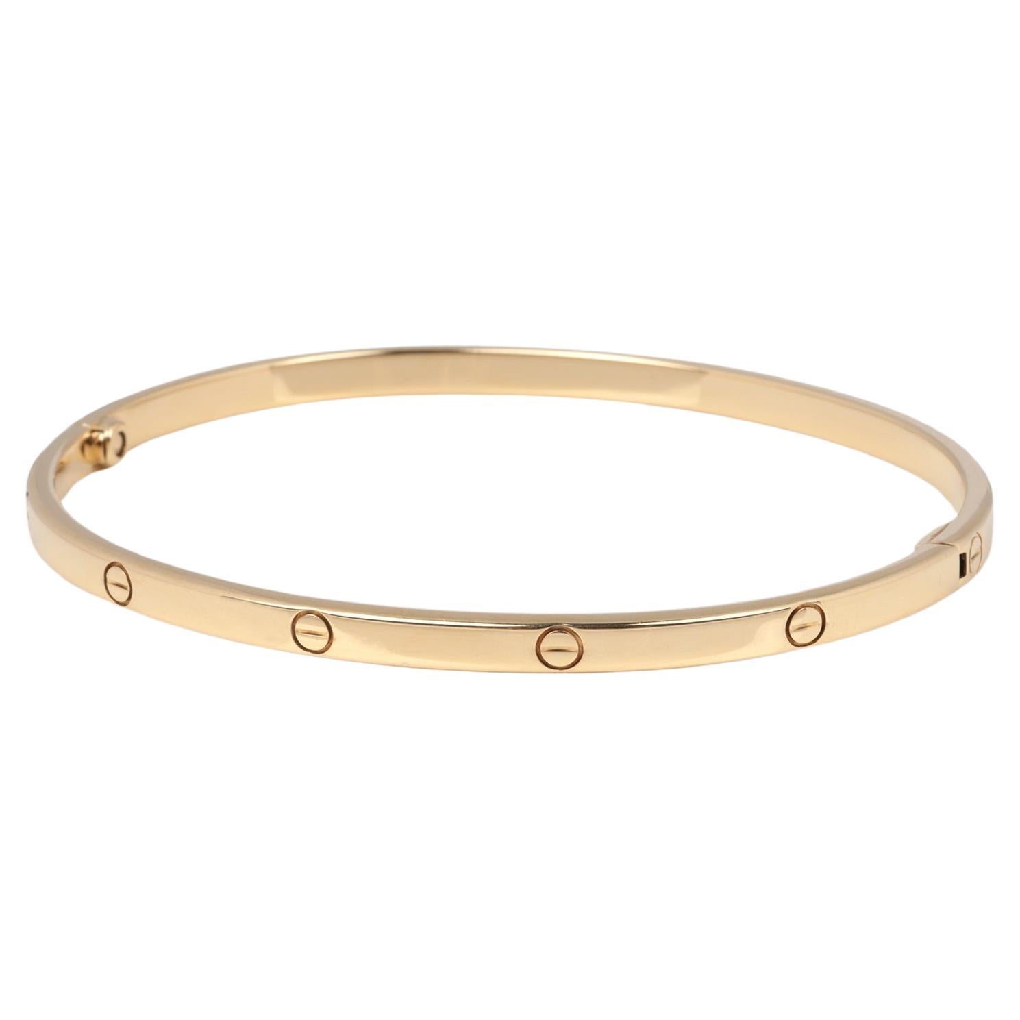 Cartier 18ct Yellow Gold Love SM Bangle For Sale