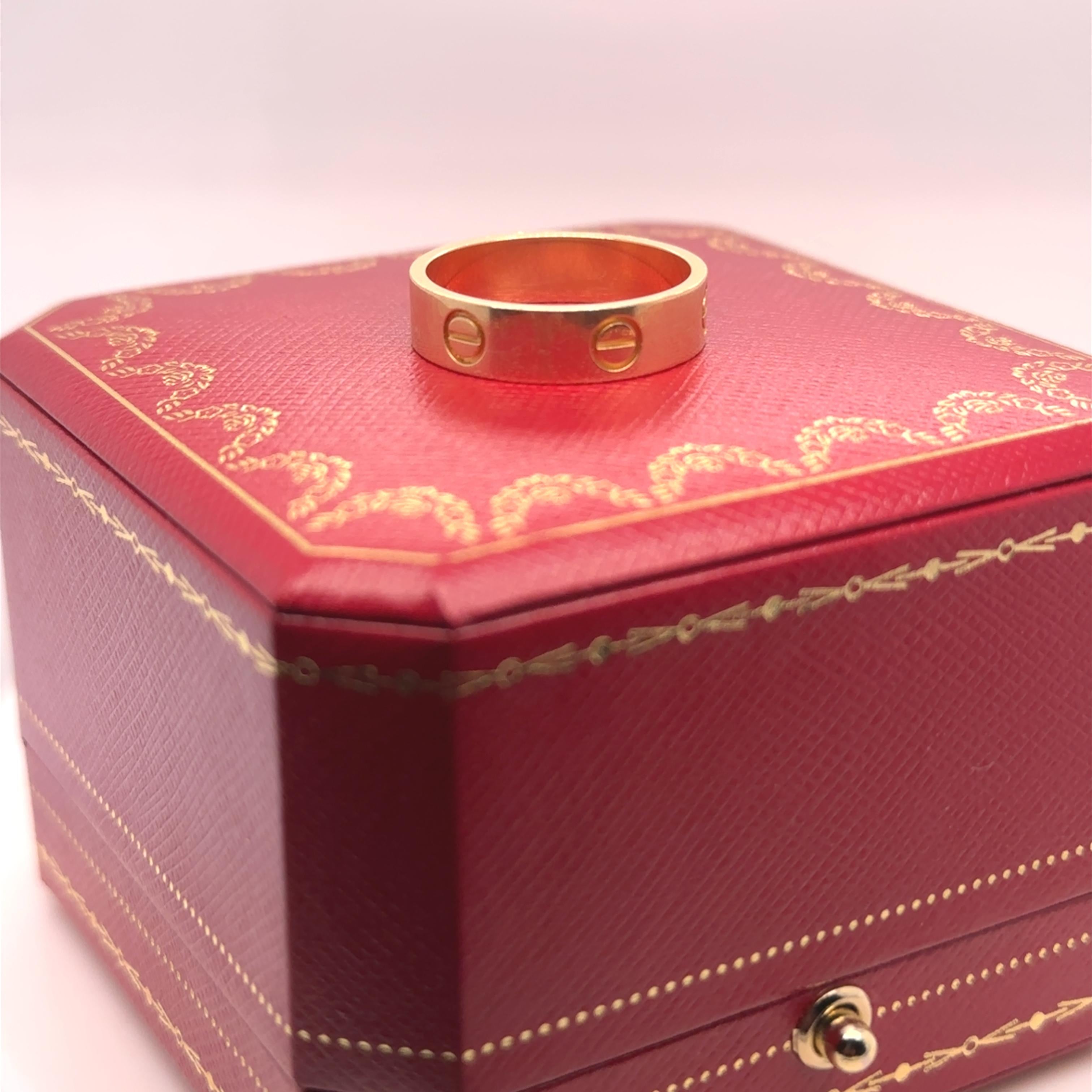 Cartier 18ct Yellow Gold Love Wedding Band 3.19g For Sale 6