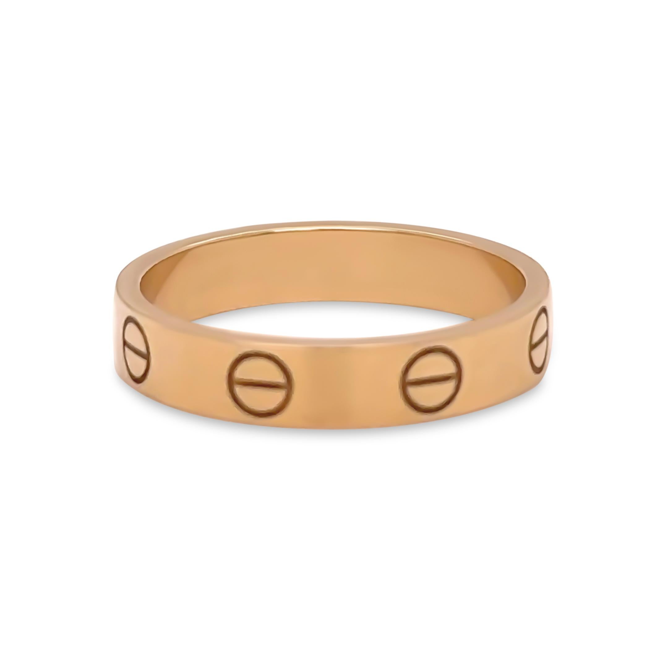 Cartier 18ct Yellow Gold Love Wedding Band 3.19g For Sale 1