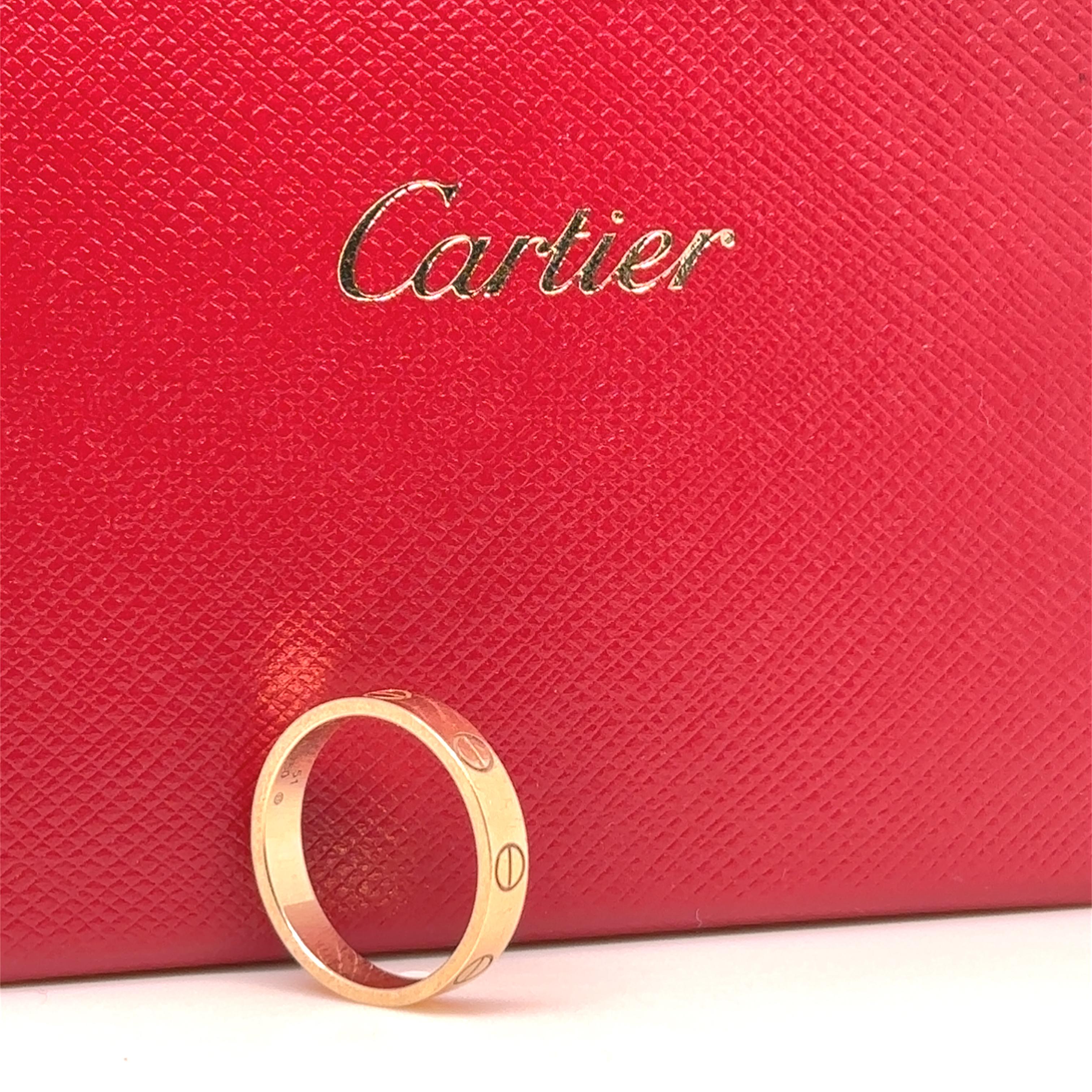 Cartier 18ct Yellow Gold Love Wedding Band 3.19g For Sale 2