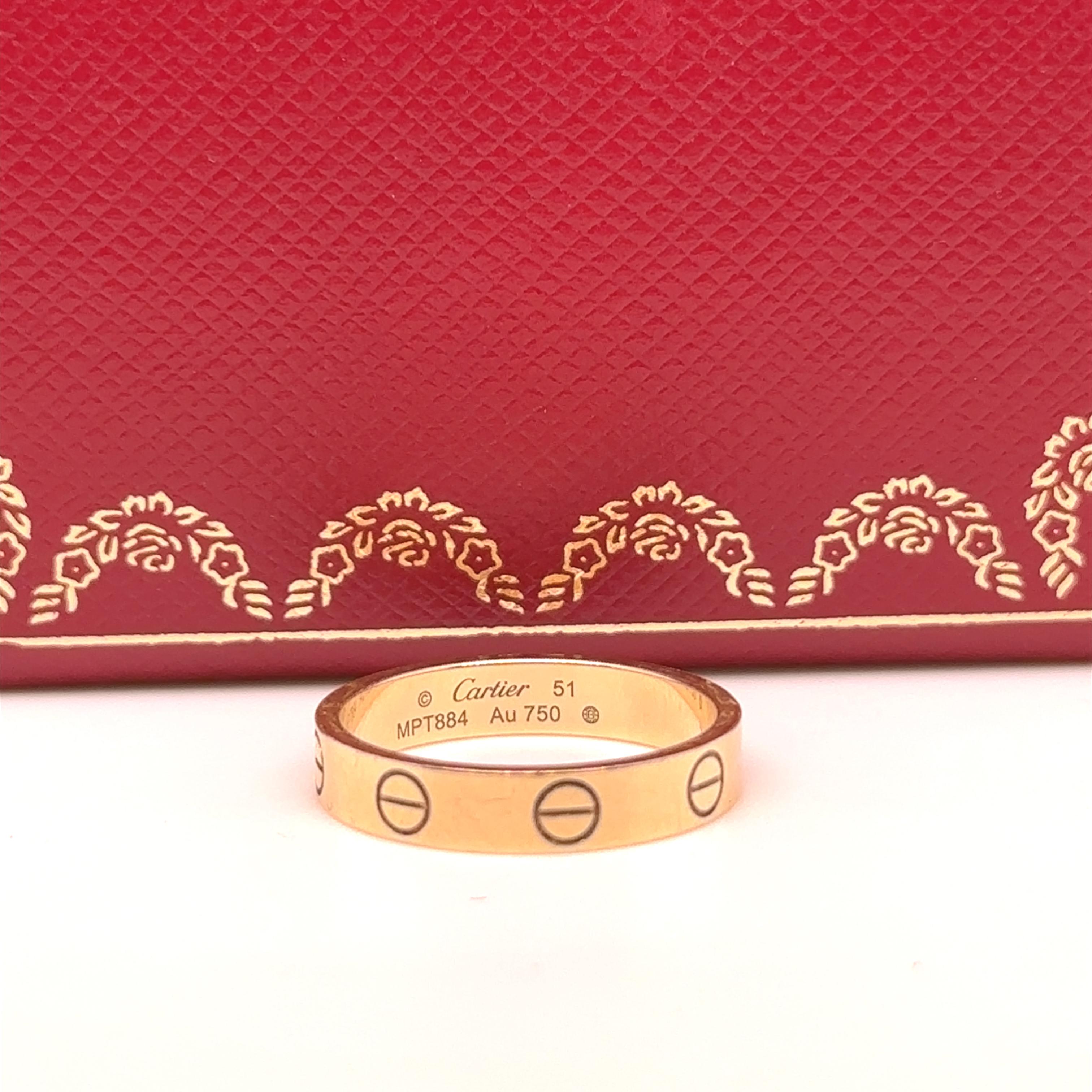 Cartier 18ct Yellow Gold Love Wedding Band 3.19g For Sale 3