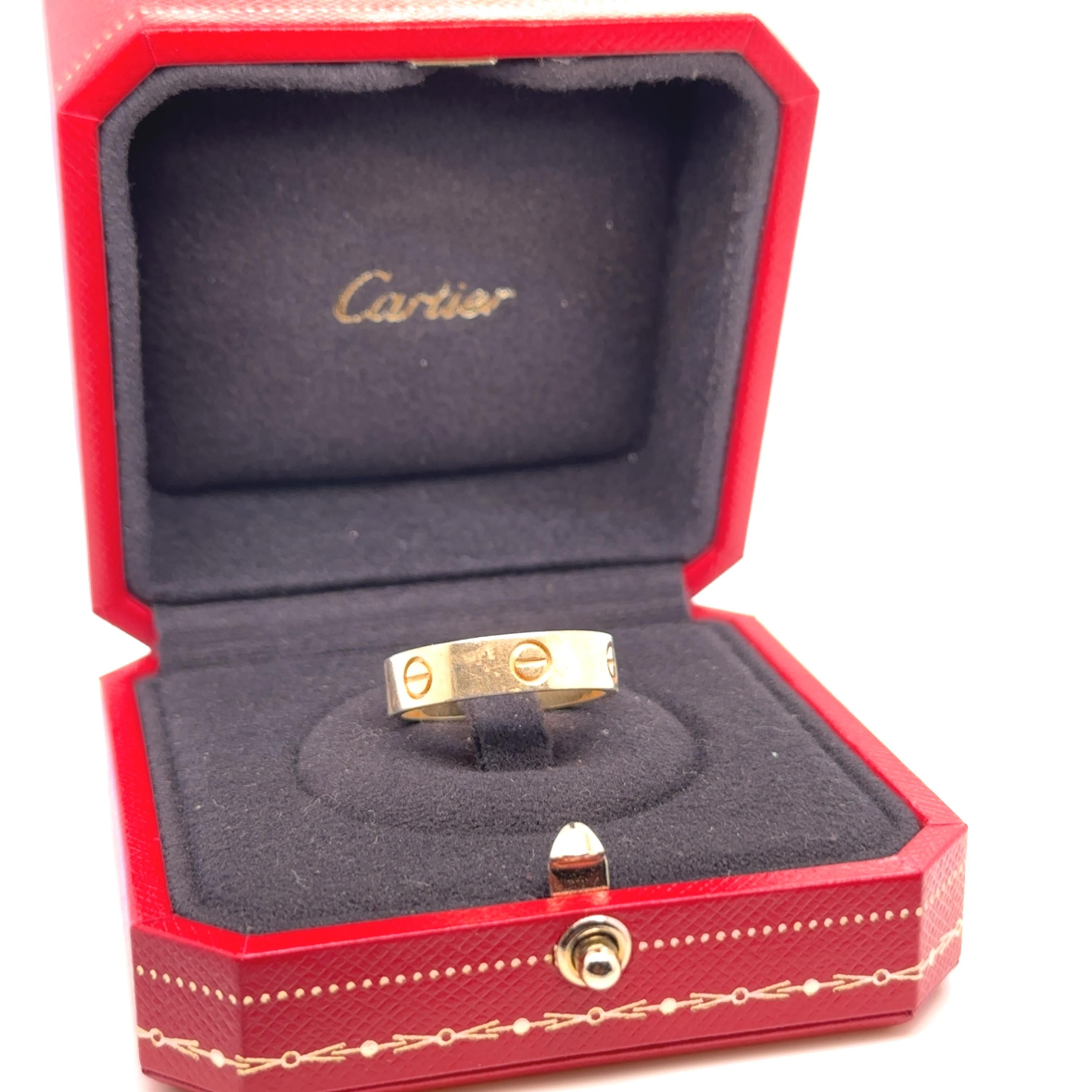 Cartier 18ct Yellow Gold Love Wedding Band 3.19g For Sale 5
