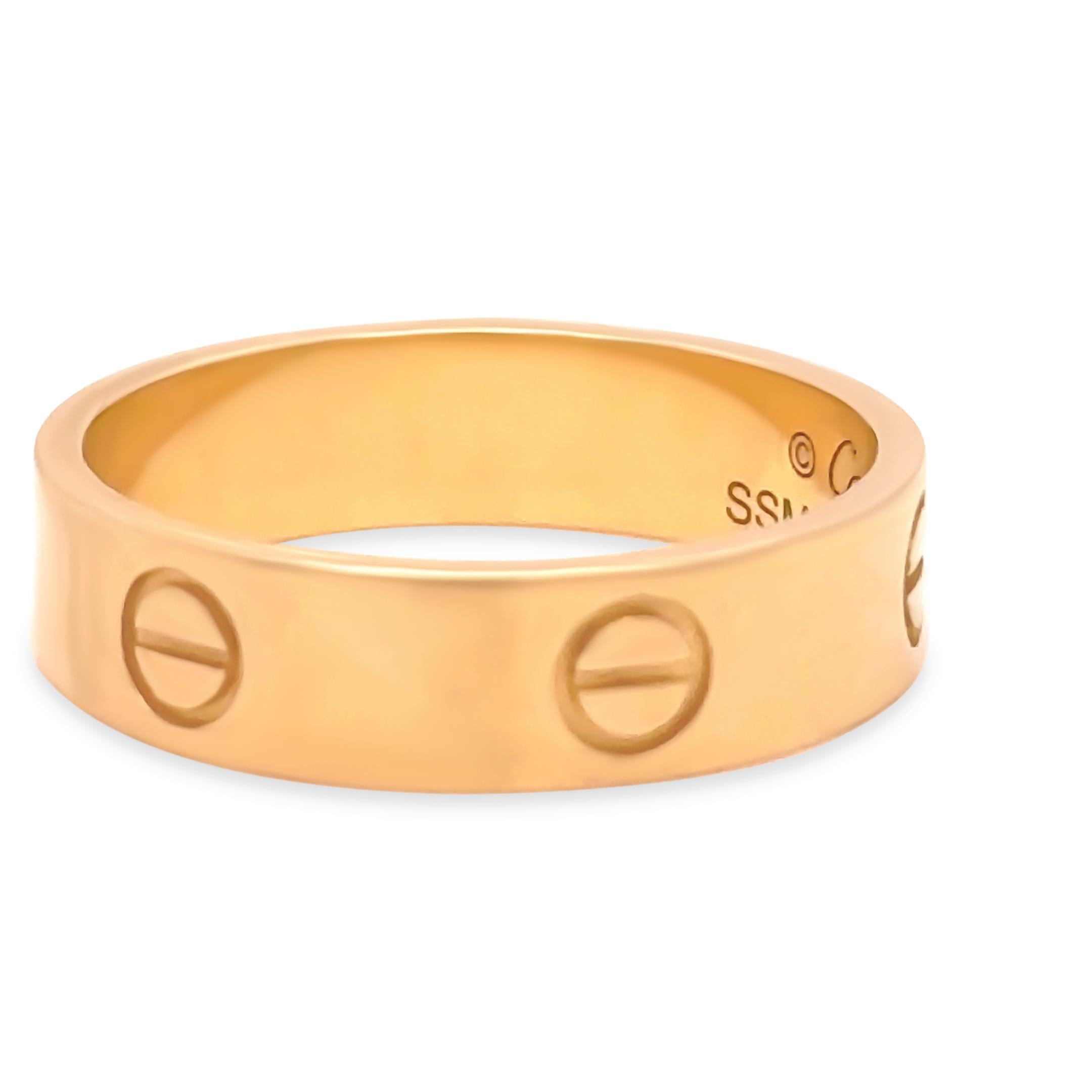 Cartier 18ct Gelbgold Liebe Hochzeit Band 7g Damen im Angebot
