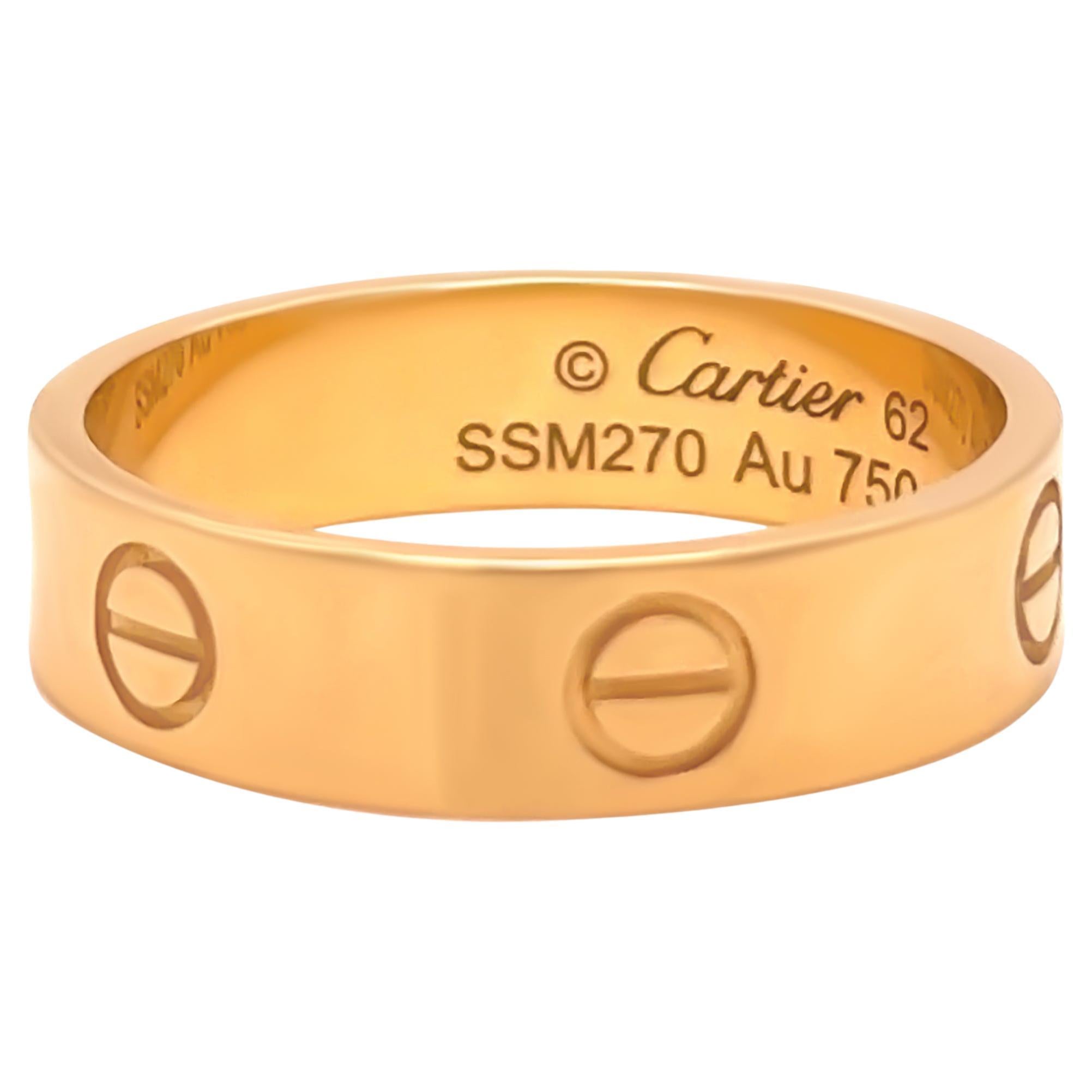 Fede nuziale Love in oro giallo Cartier 18ct 7g