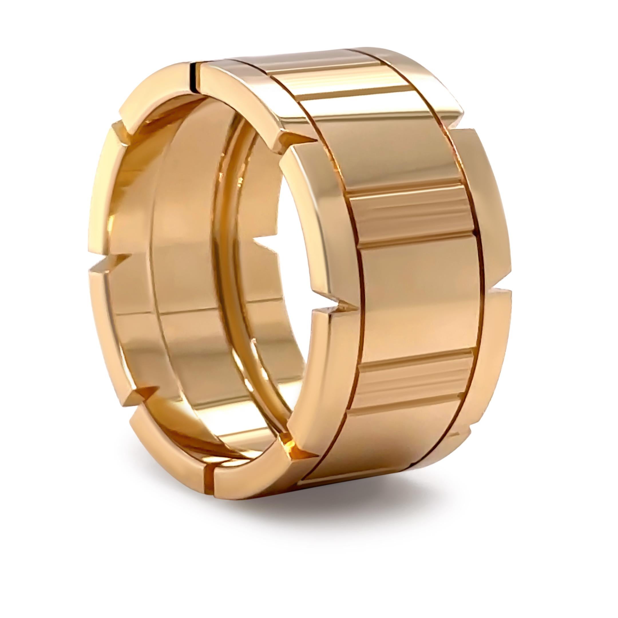 Cartier 18ct Yellow Gold Tank Francaise Ring 16.61g 1