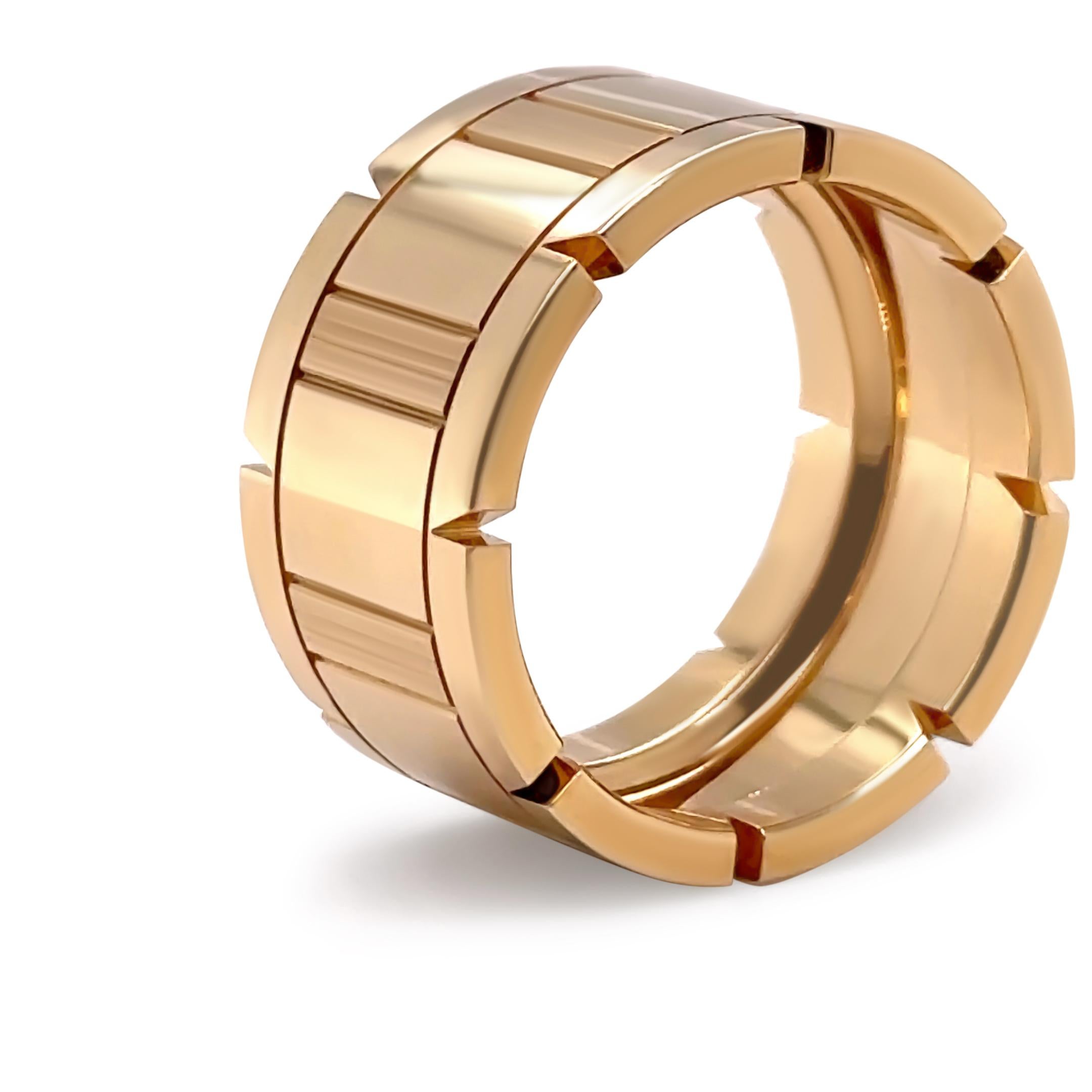 Cartier 18ct Yellow Gold Tank Francaise Ring 16.61g 2