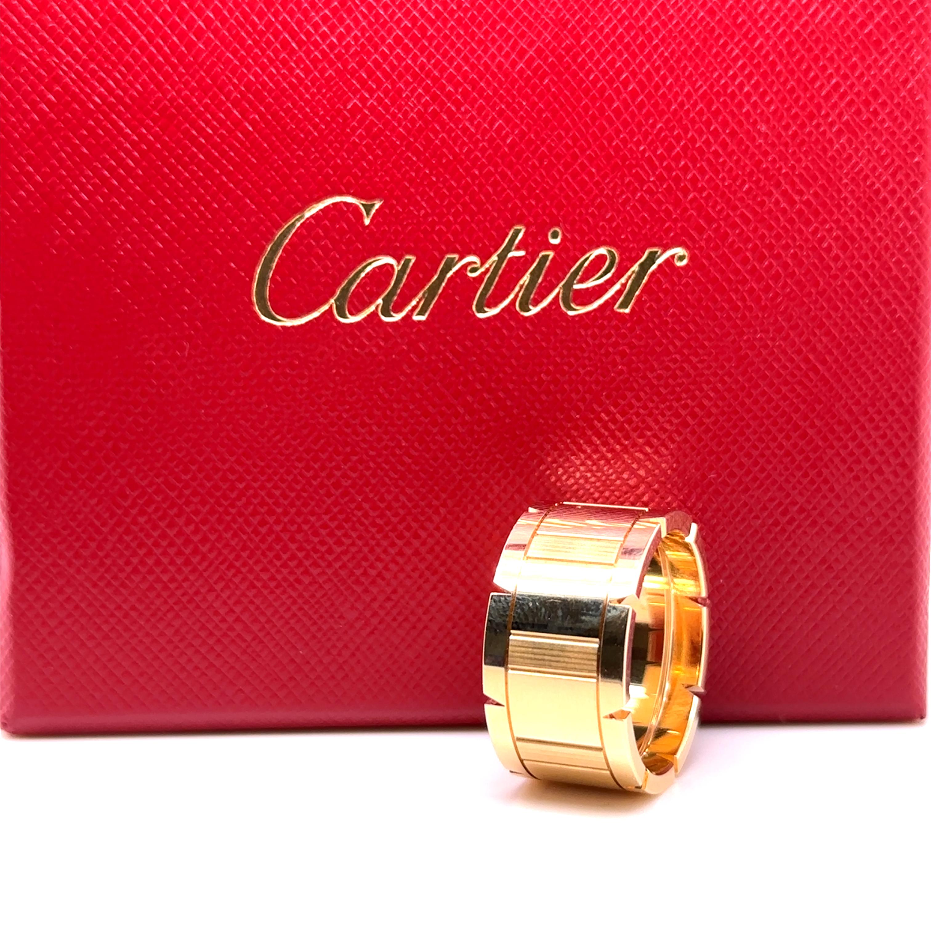 Cartier 18ct Yellow Gold Tank Francaise Ring 16.61g 3