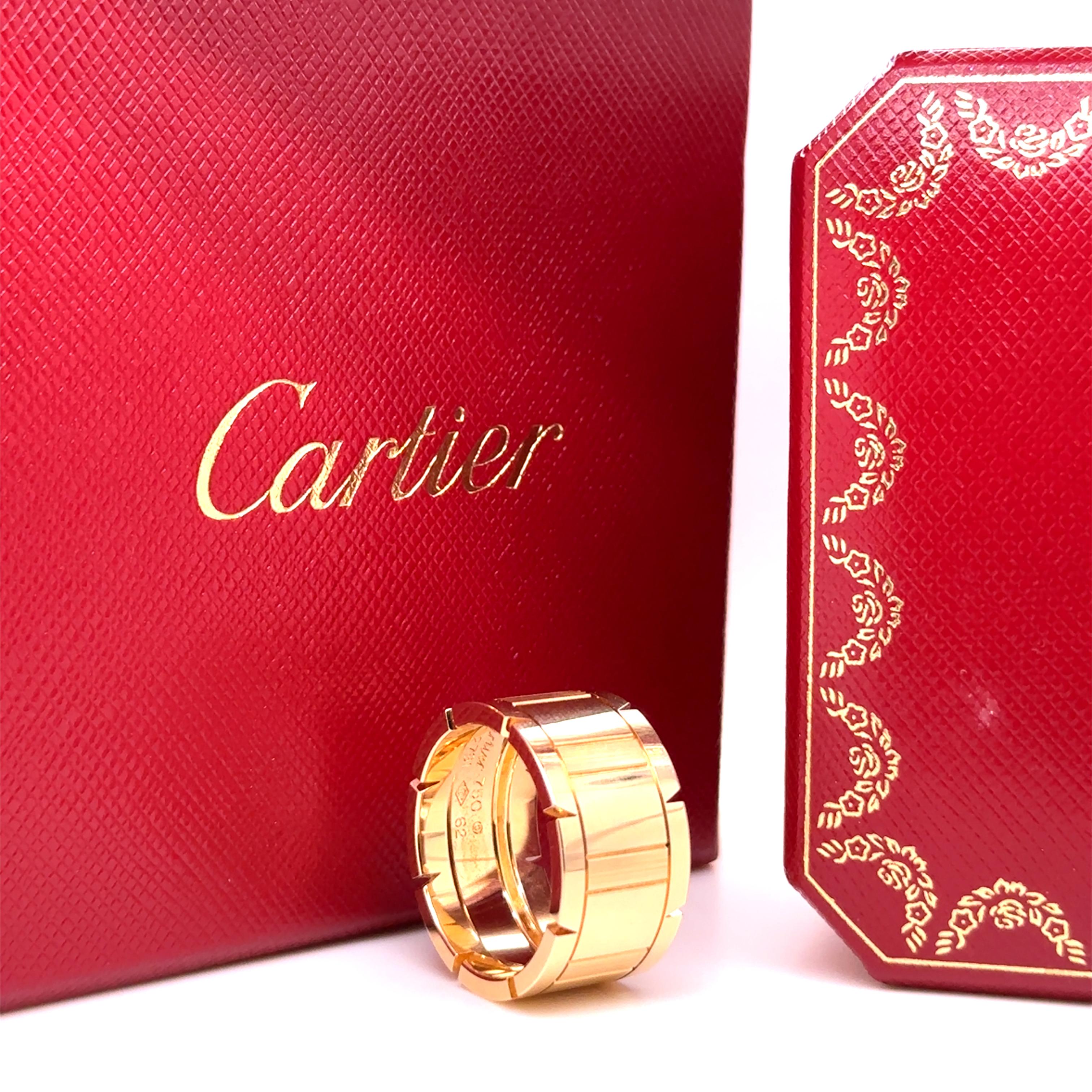 Cartier 18ct Yellow Gold Tank Francaise Ring 16.61g 4