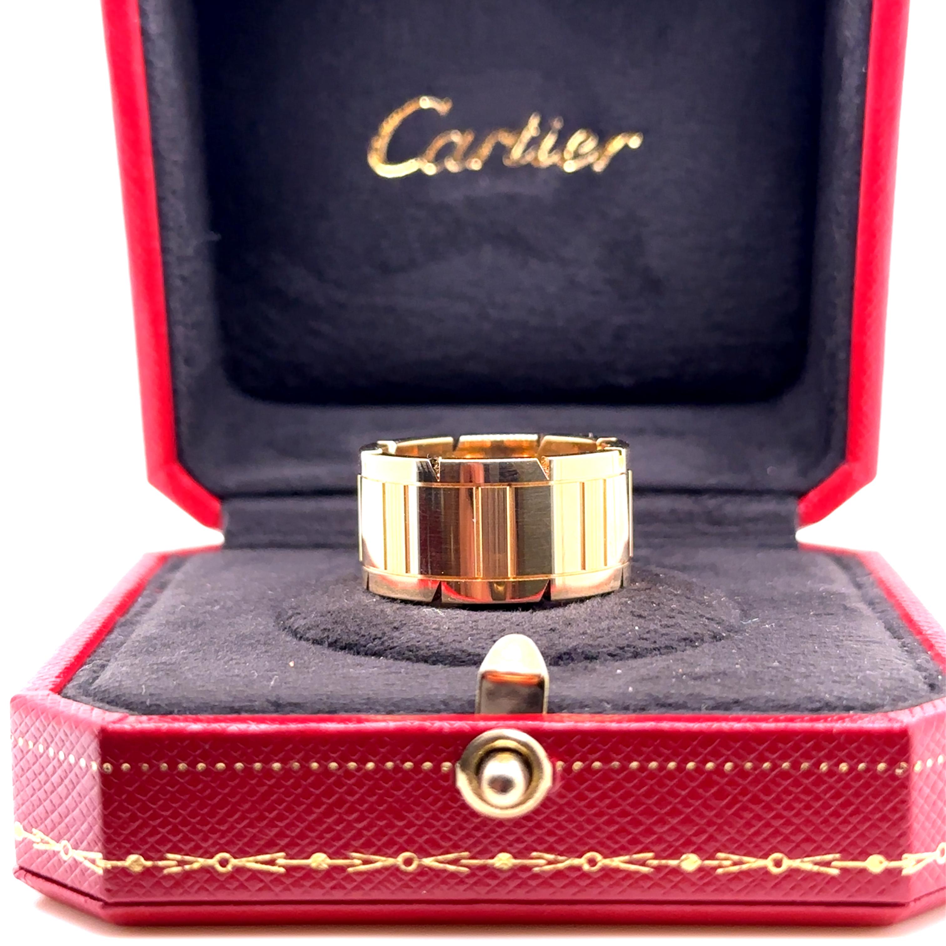 Cartier 18ct Yellow Gold Tank Francaise Ring 16.61g 5