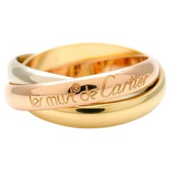 Cartier 18K 3-Gold "les must de Cartier" Trinity Rolling Ring 49, US 4.75