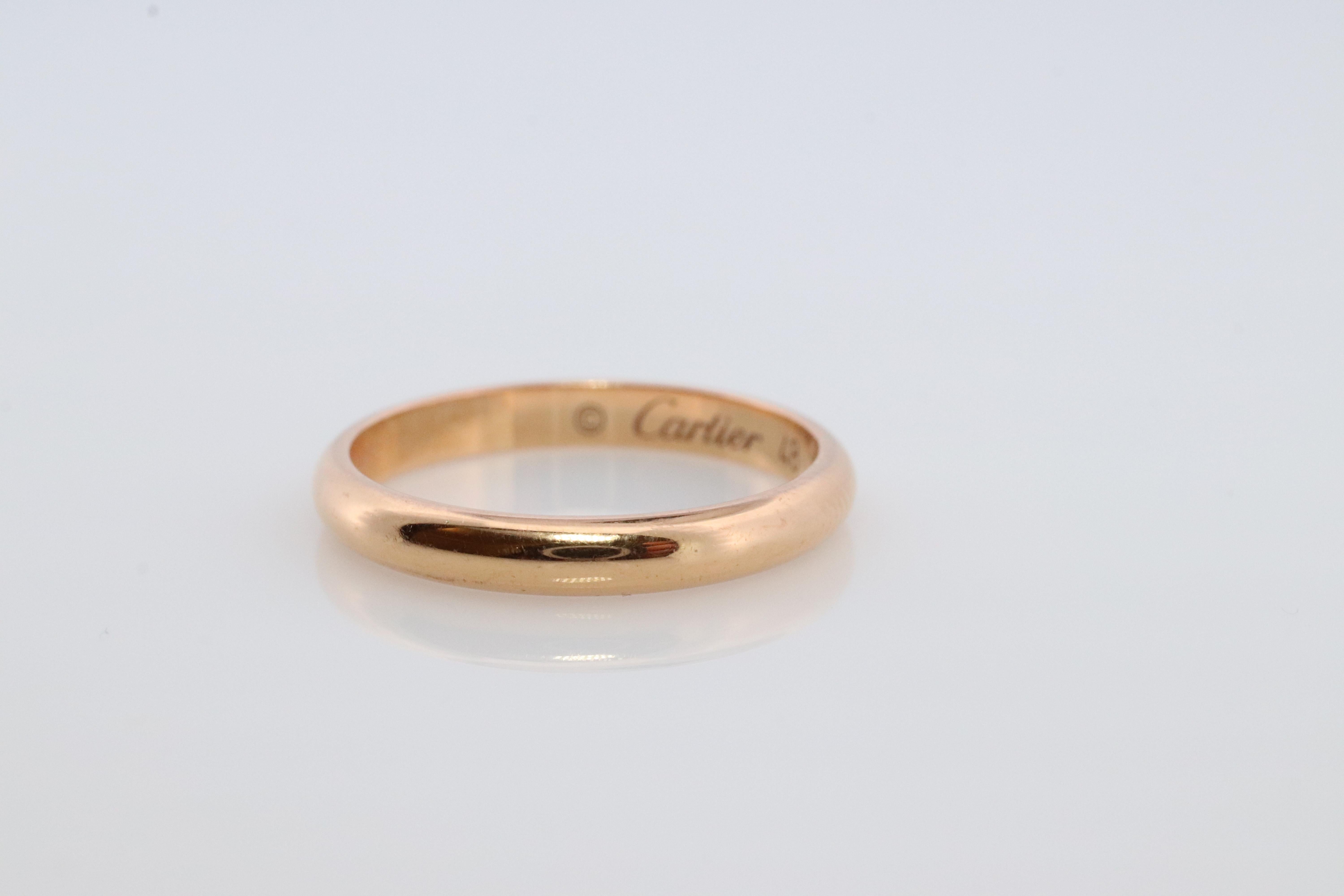CARTIER Anillo de Oro Amarillo 18k 750. Alianza Cartier 2,5 mm 18k. en Bueno estado para la venta en Port Charlotte, FL