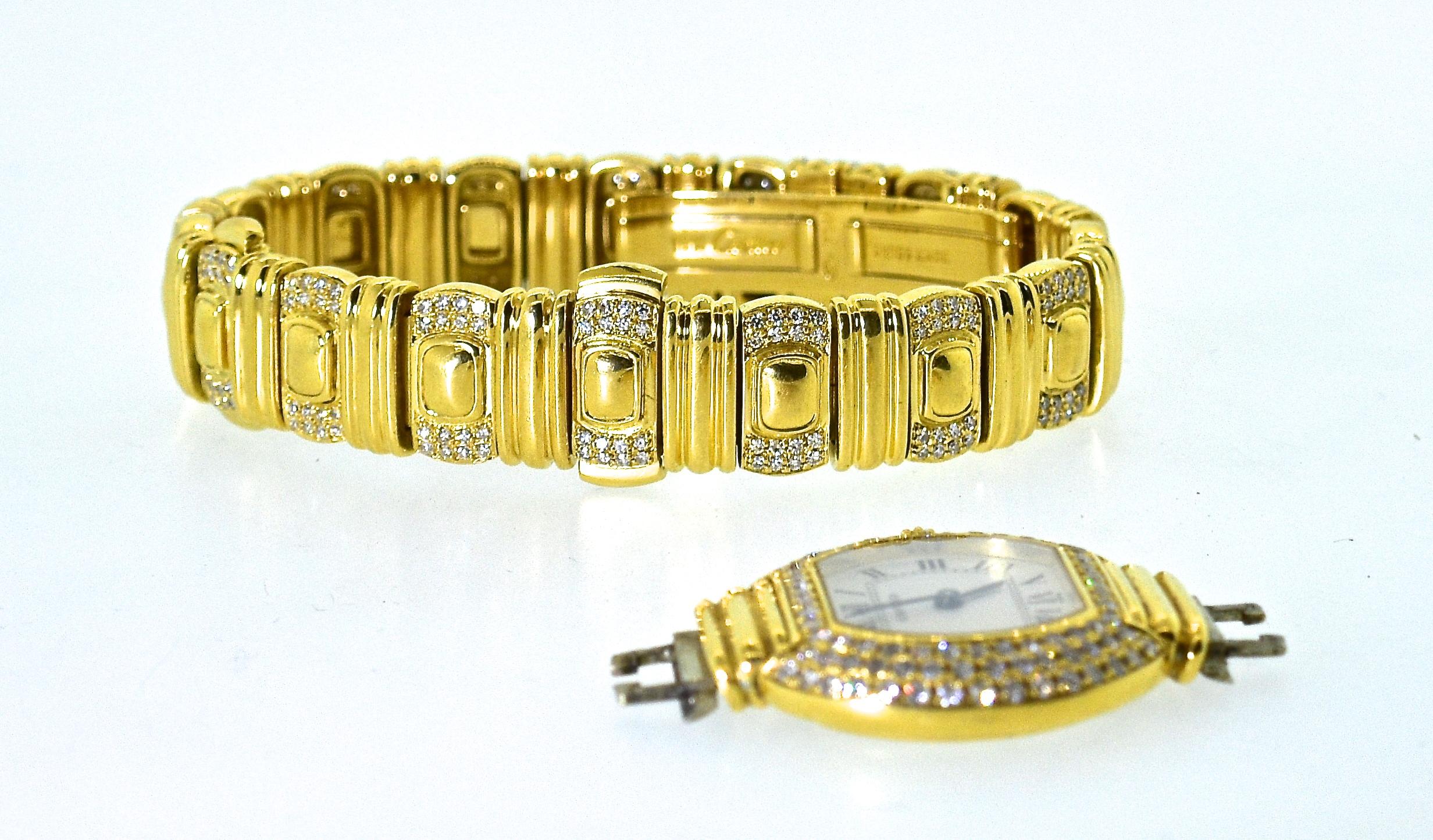 Cartier 18 Karat and Diamond Wristwatch or Bracelet 1