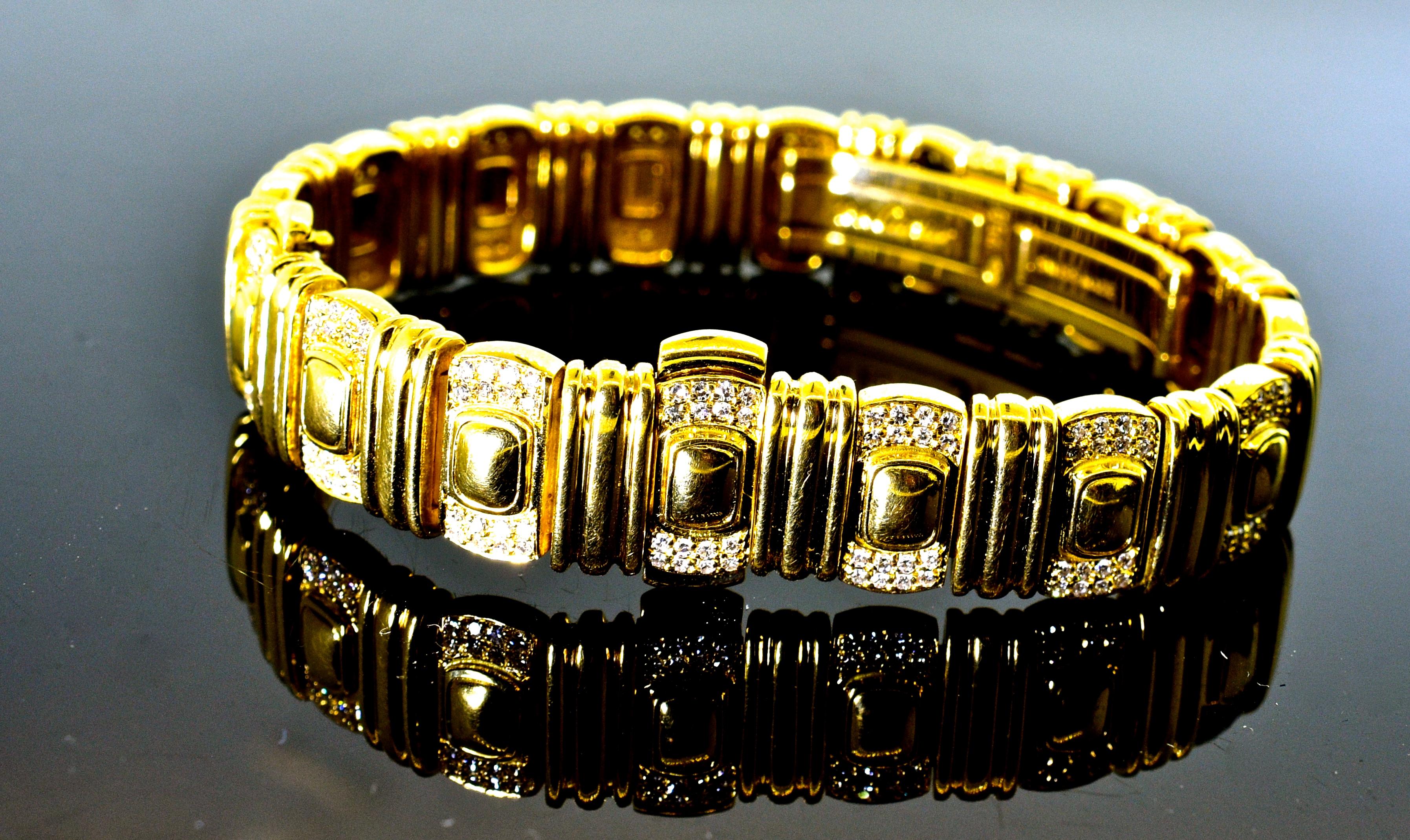 Cartier 18 Karat and Diamond Wristwatch or Bracelet 4