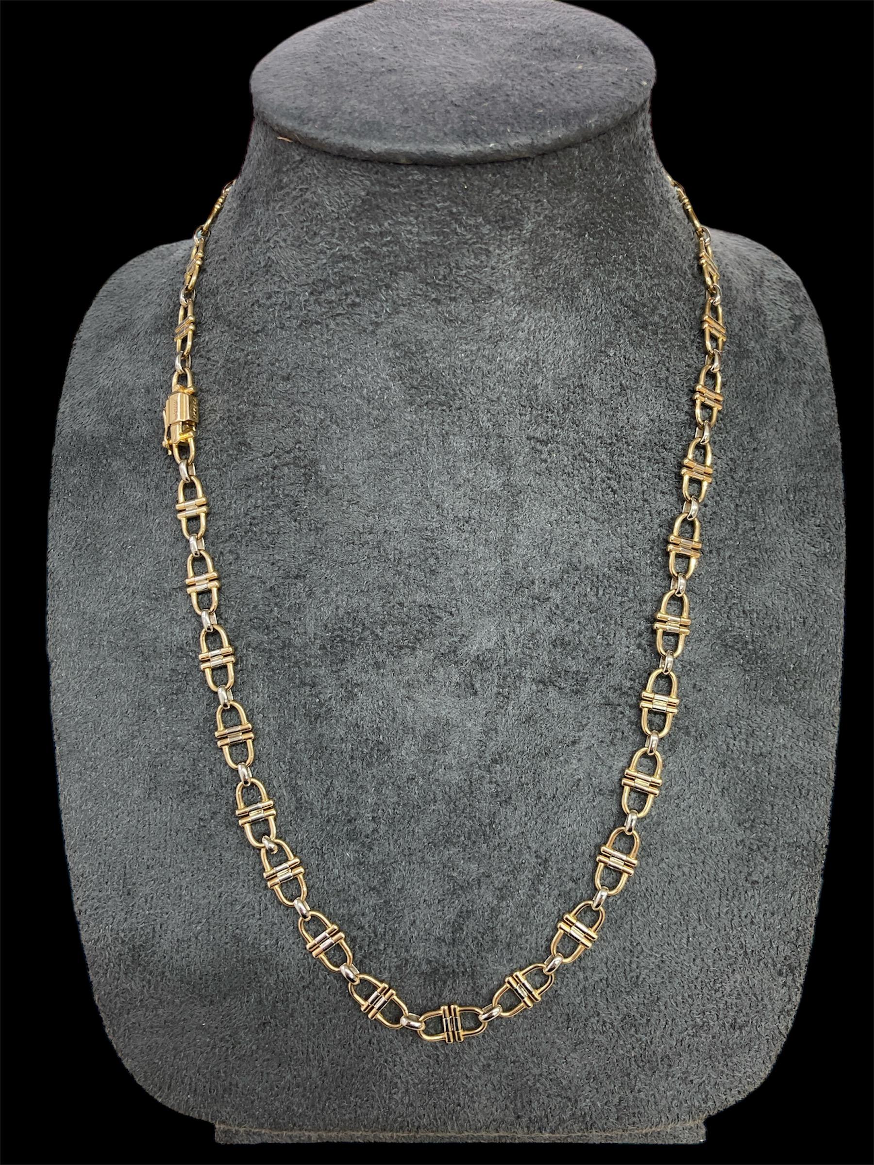 Cartier 18K Bicolour Gold Equestrian Theme Necklace, 1970s 1