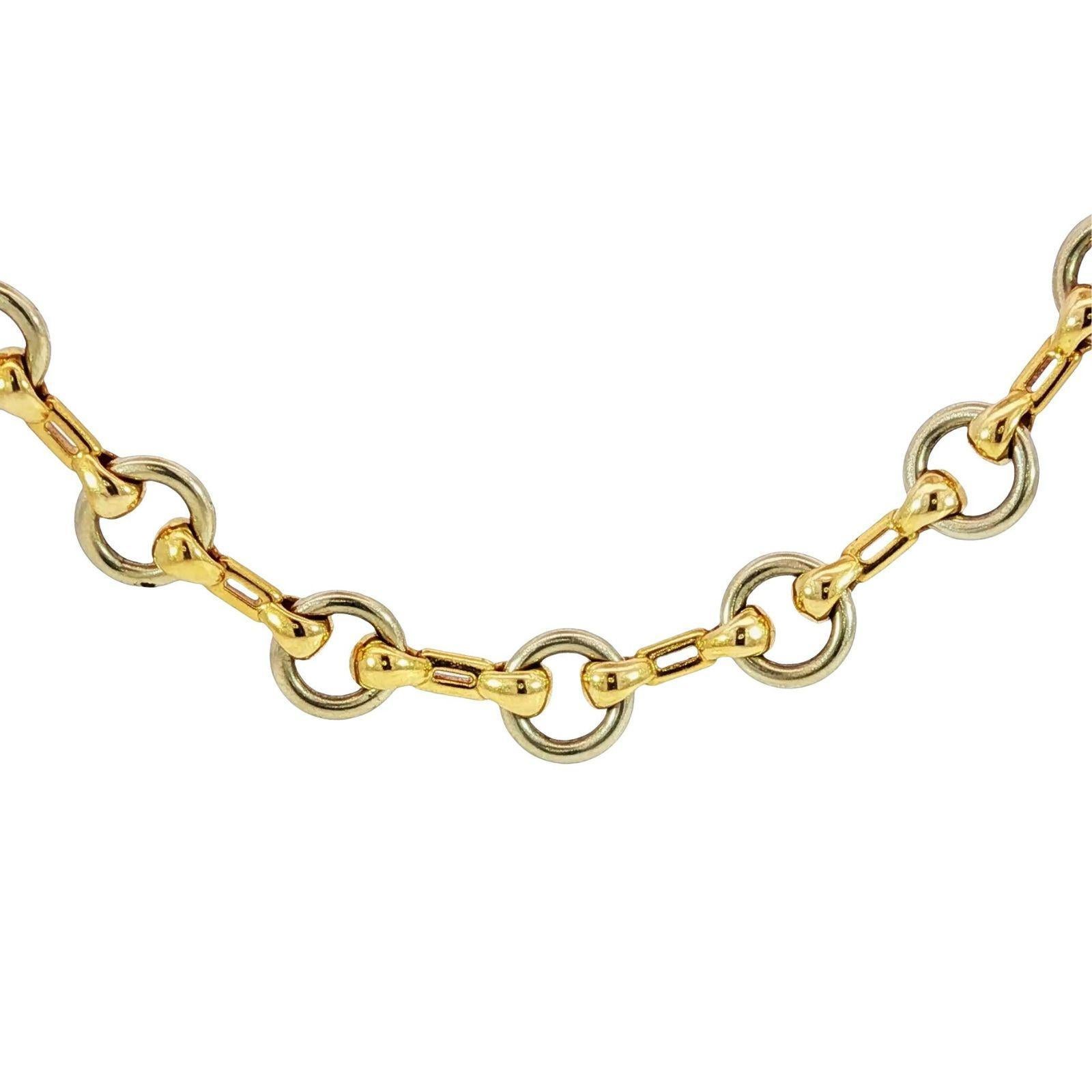 Cartier Collana a Link in oro giallo e bianco 18 carati 27