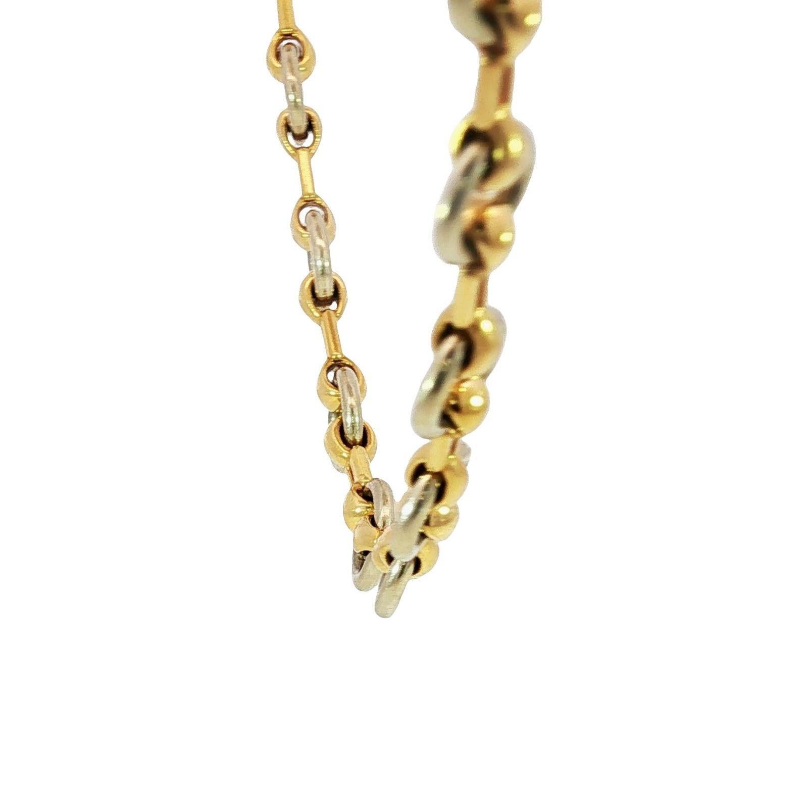 Cartier Collana a Link in oro giallo e bianco 18 carati 27