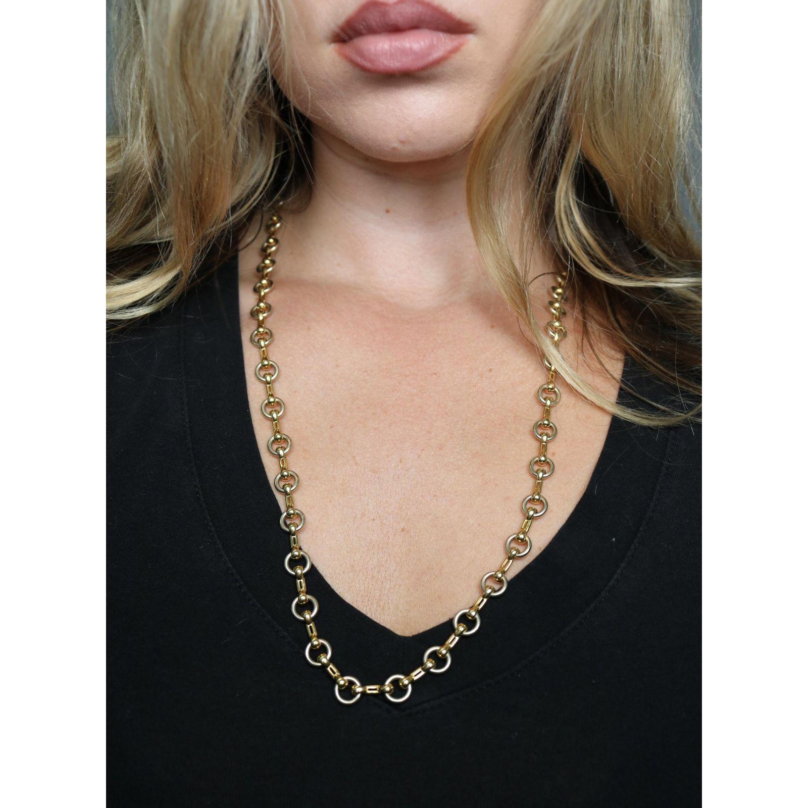 Cartier Collana a Link in oro giallo e bianco 18 carati 27