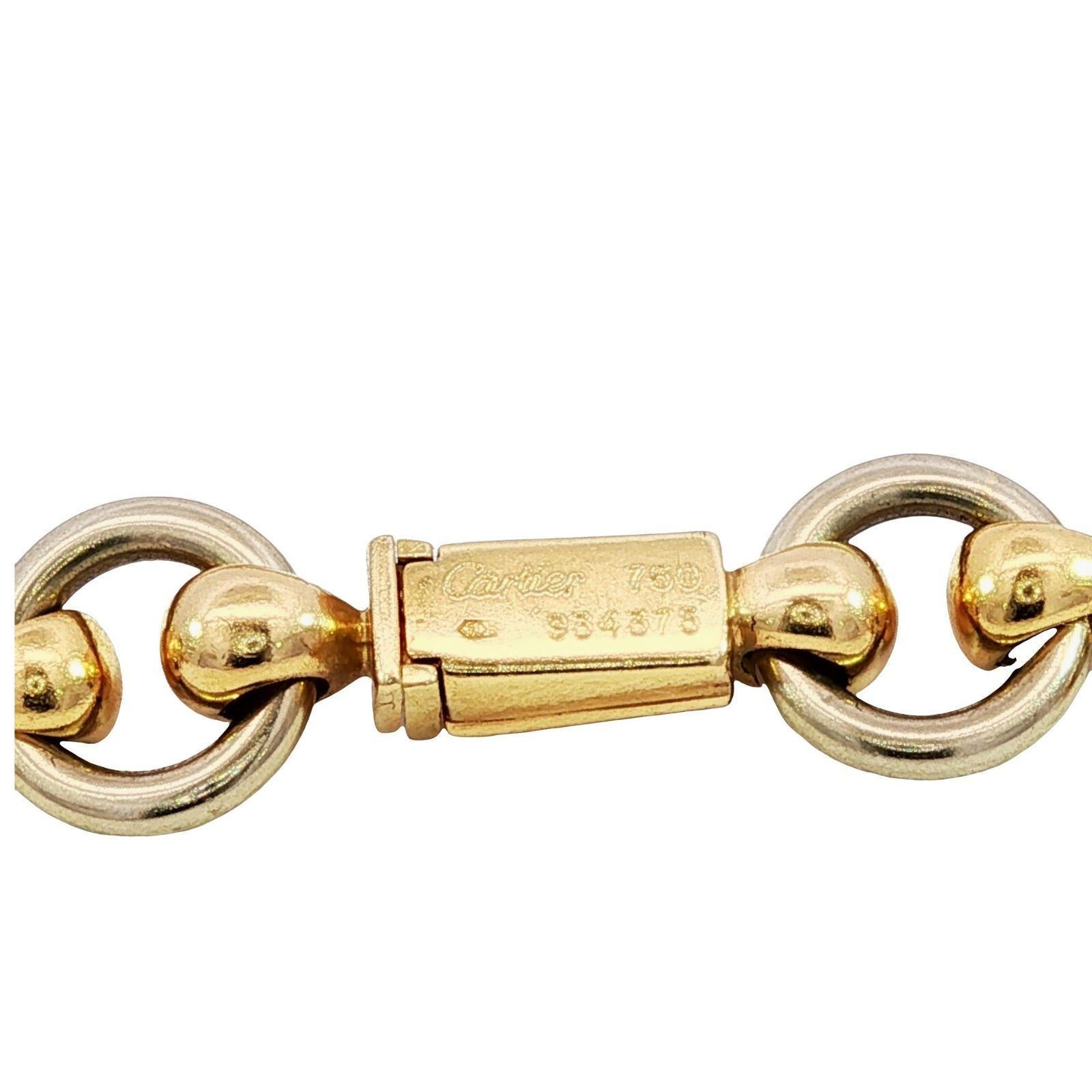 Cartier Collana a Link in oro giallo e bianco 18 carati 27