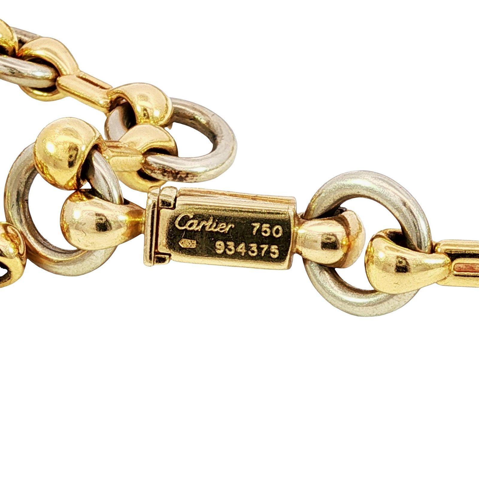 Cartier Collana a Link in oro giallo e bianco 18 carati 27