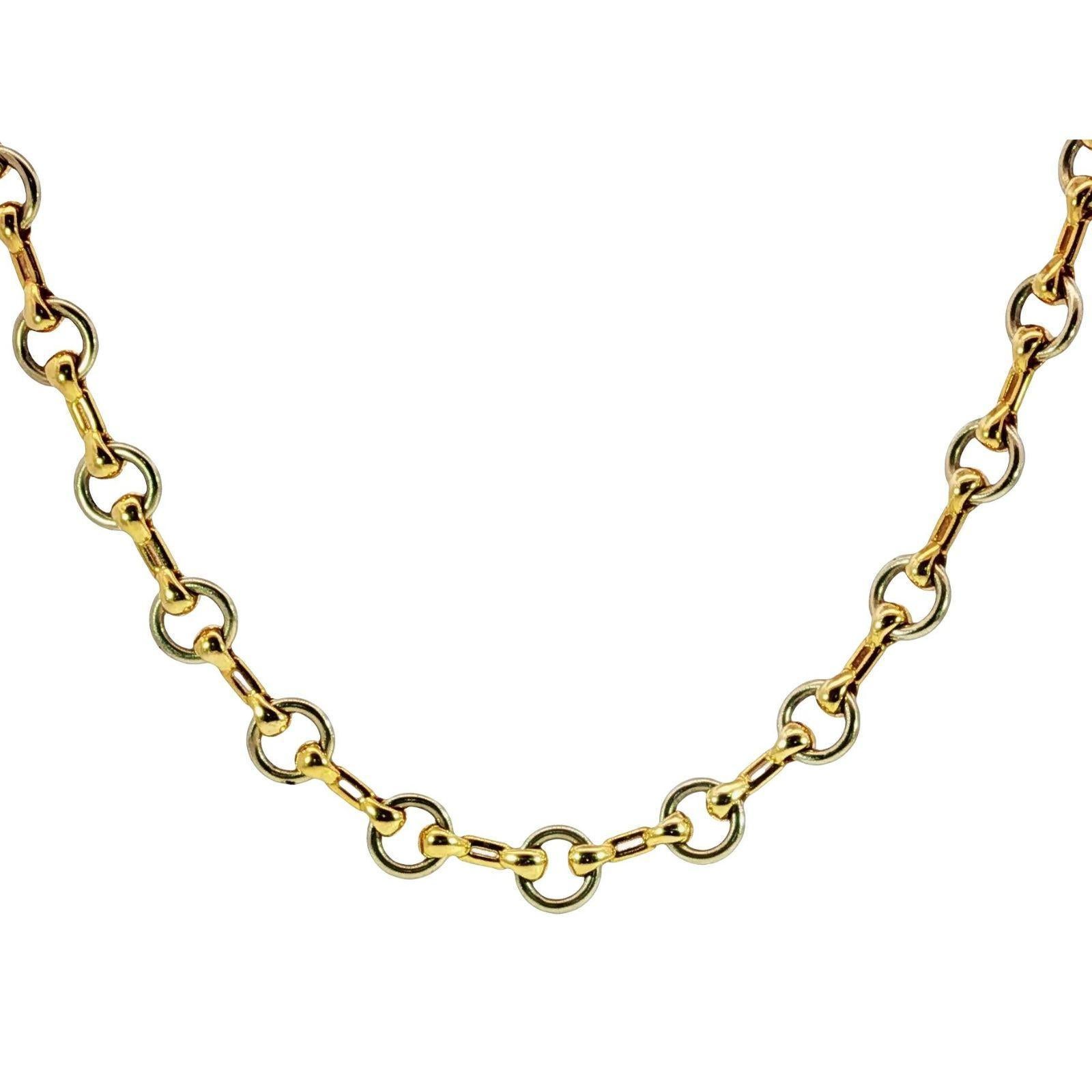 Cartier Collana a Link in oro giallo e bianco 18 carati 27